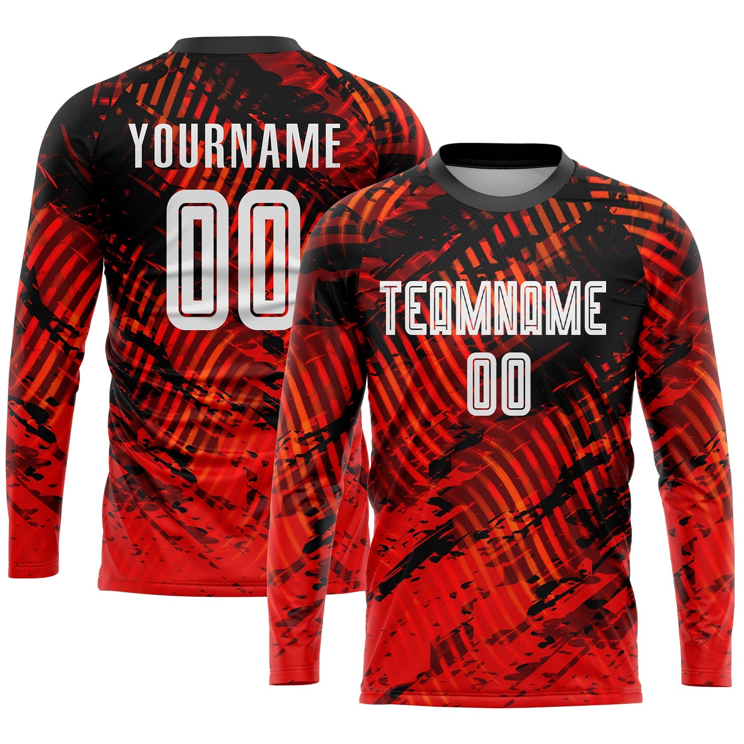 Custom Red White-Black Sublimation Soccer Uniform Jersey view 3