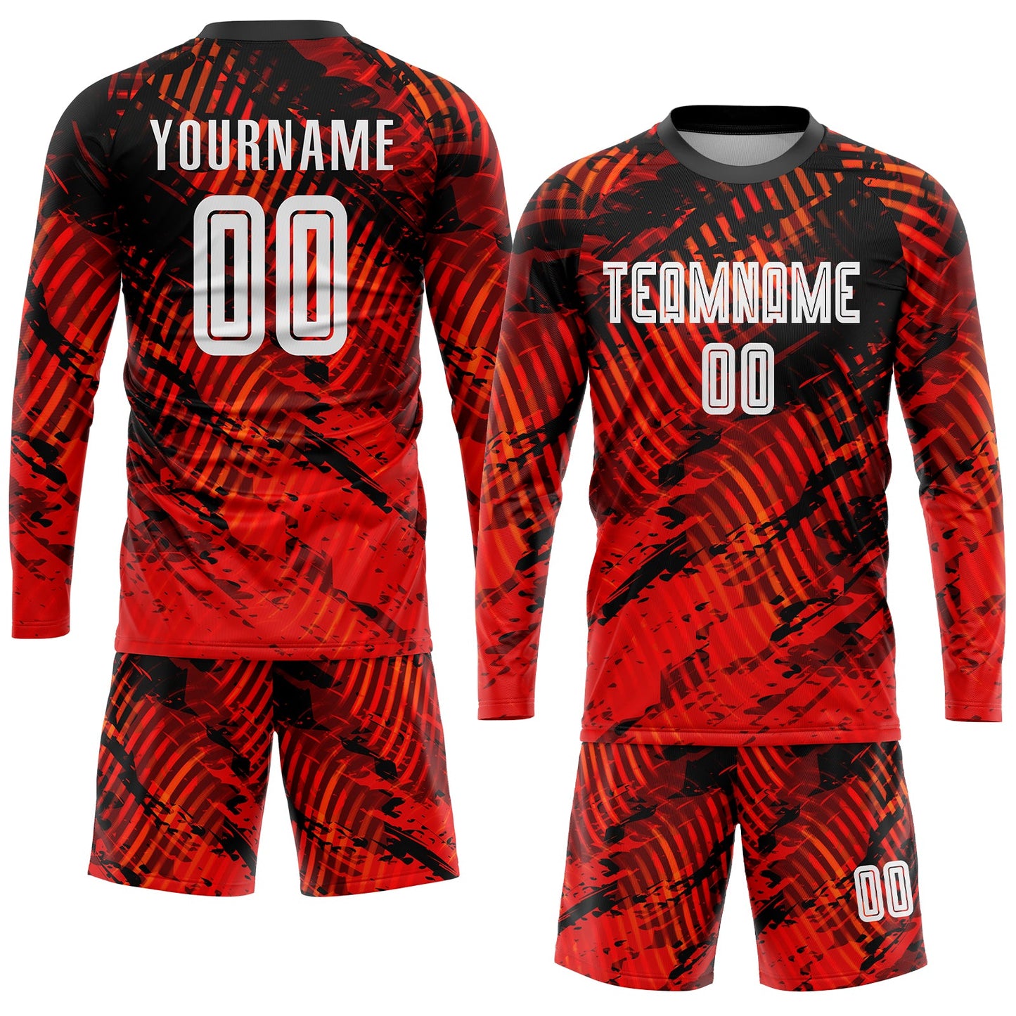 Custom Red White-Black Sublimation Soccer Uniform Jersey view 4