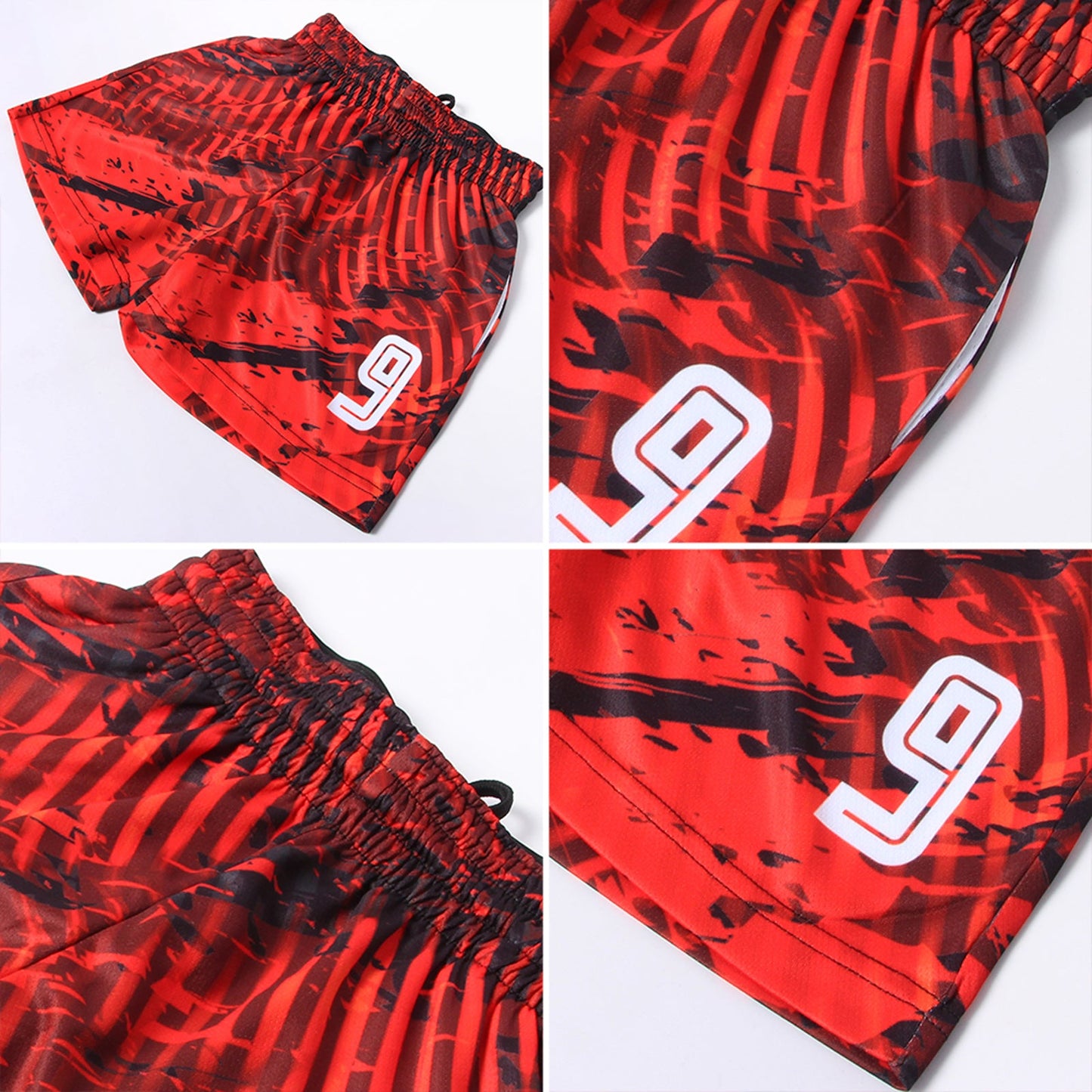 Custom Red White-Black Sublimation Soccer Uniform Jersey view 9