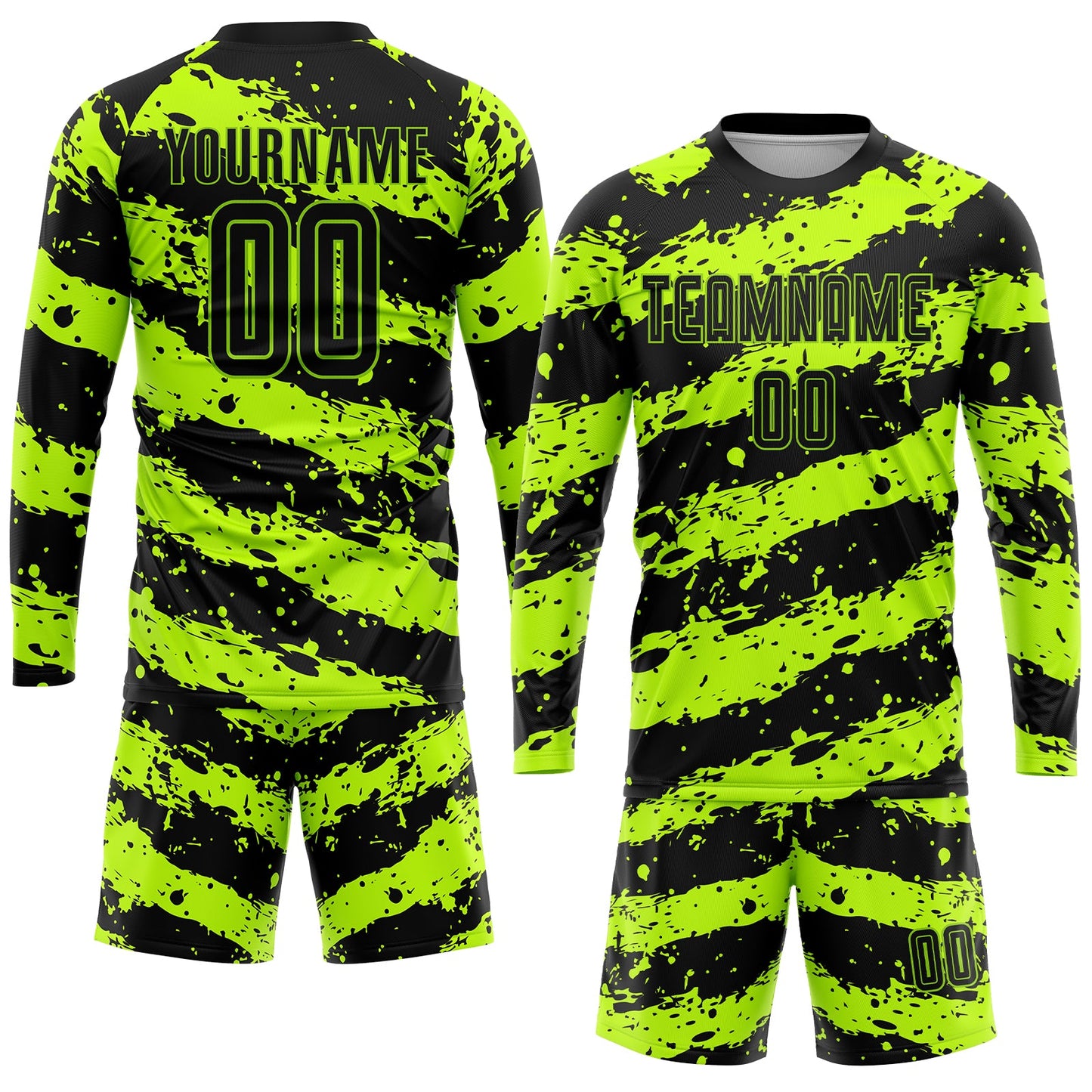Custom Neon Green Black Sublimation Soccer Uniform Jersey view 4