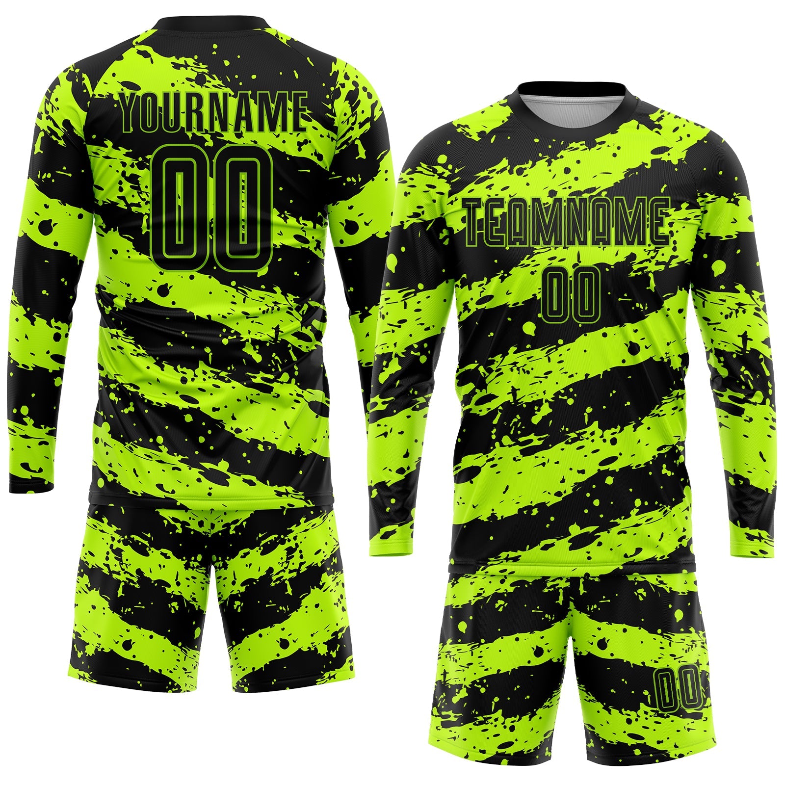 Custom Neon Green Black Sublimation Soccer Uniform Jersey view 4