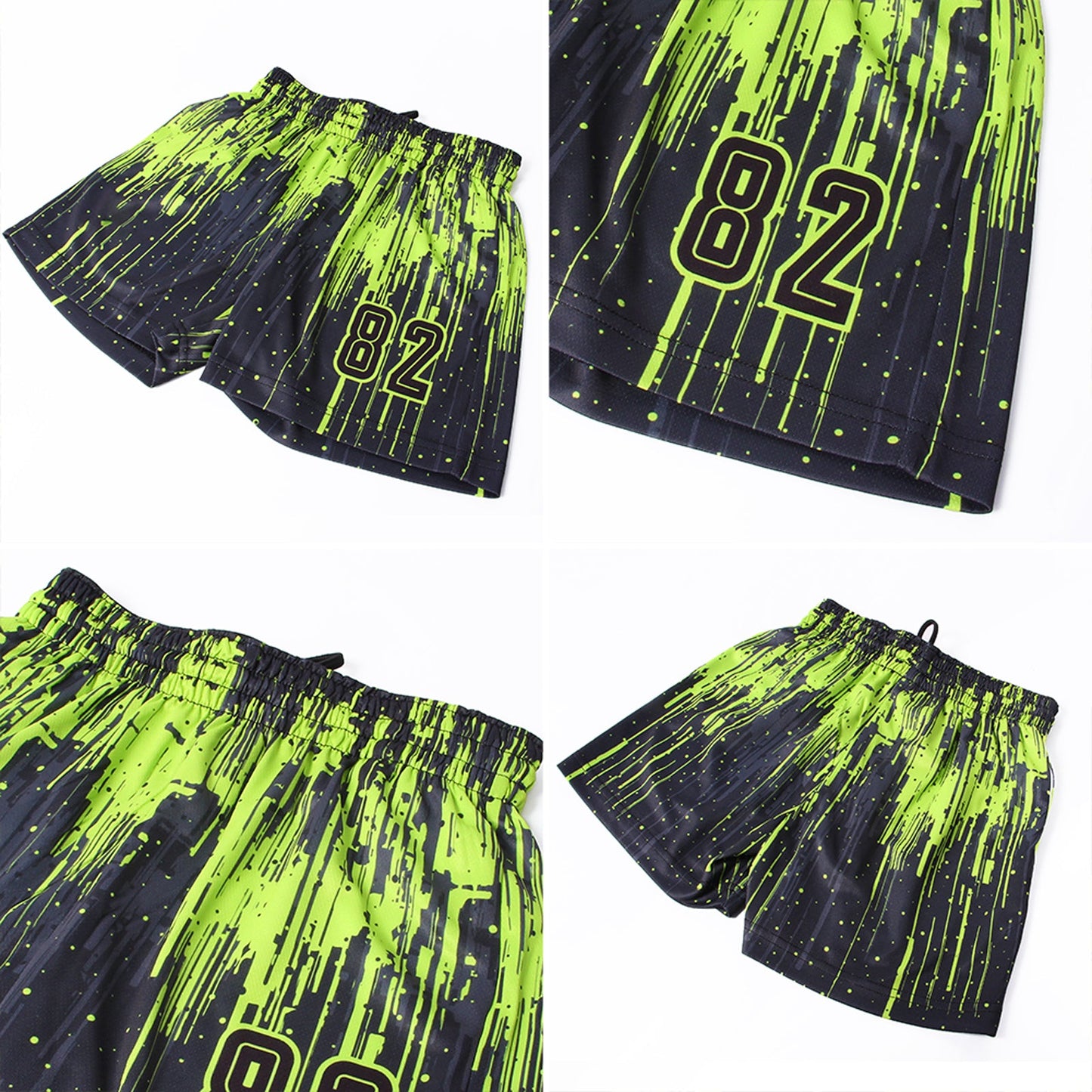 Custom Neon Green Black Sublimation Soccer Uniform Jersey view 9