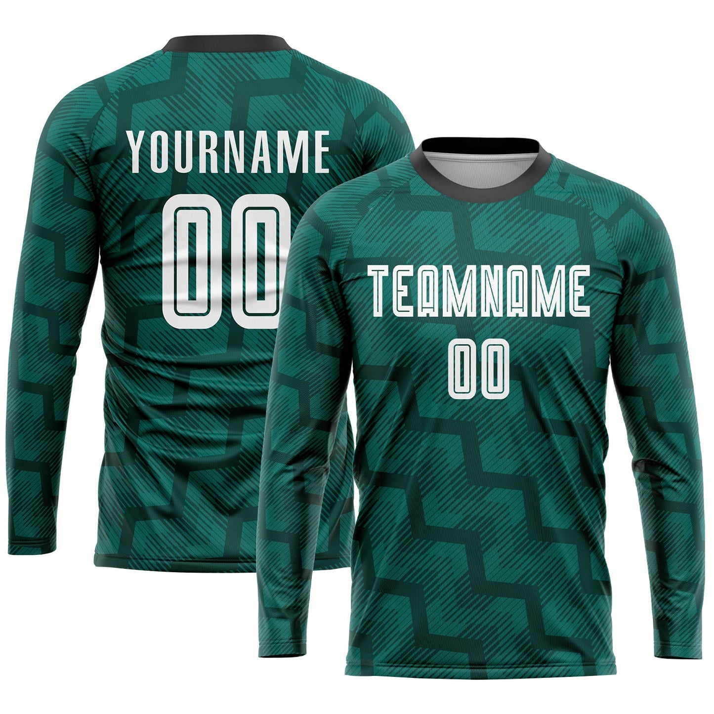 Custom Green White-Black Sublimation Soccer Uniform Jersey view 3