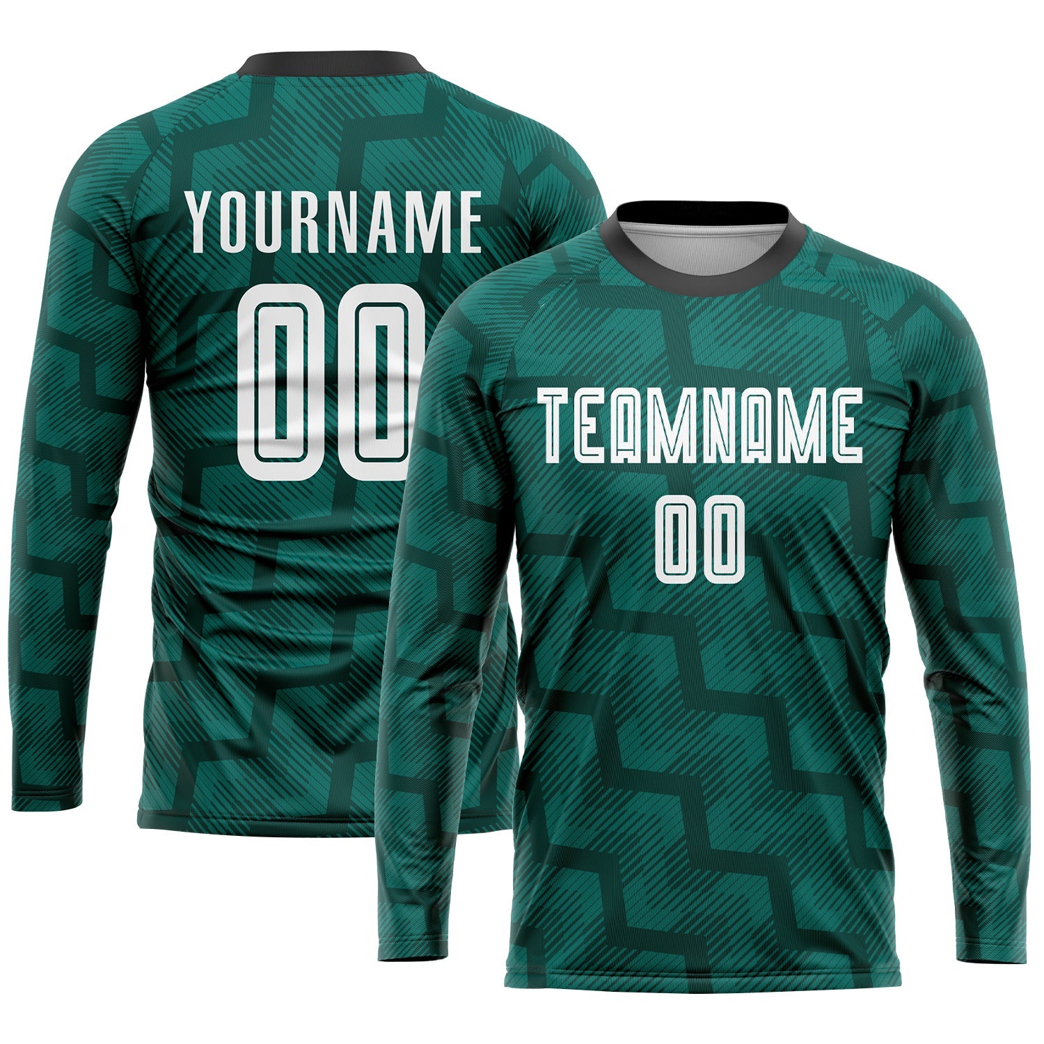 Custom Green White-Black Sublimation Soccer Uniform Jersey view 3