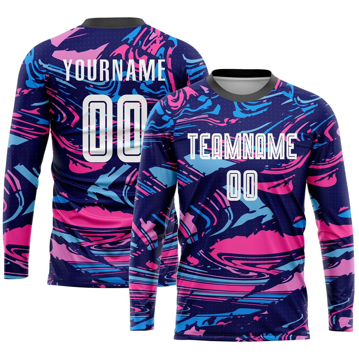 Custom Figure White-Pink Sublimation Soccer Uniform Jersey view 3