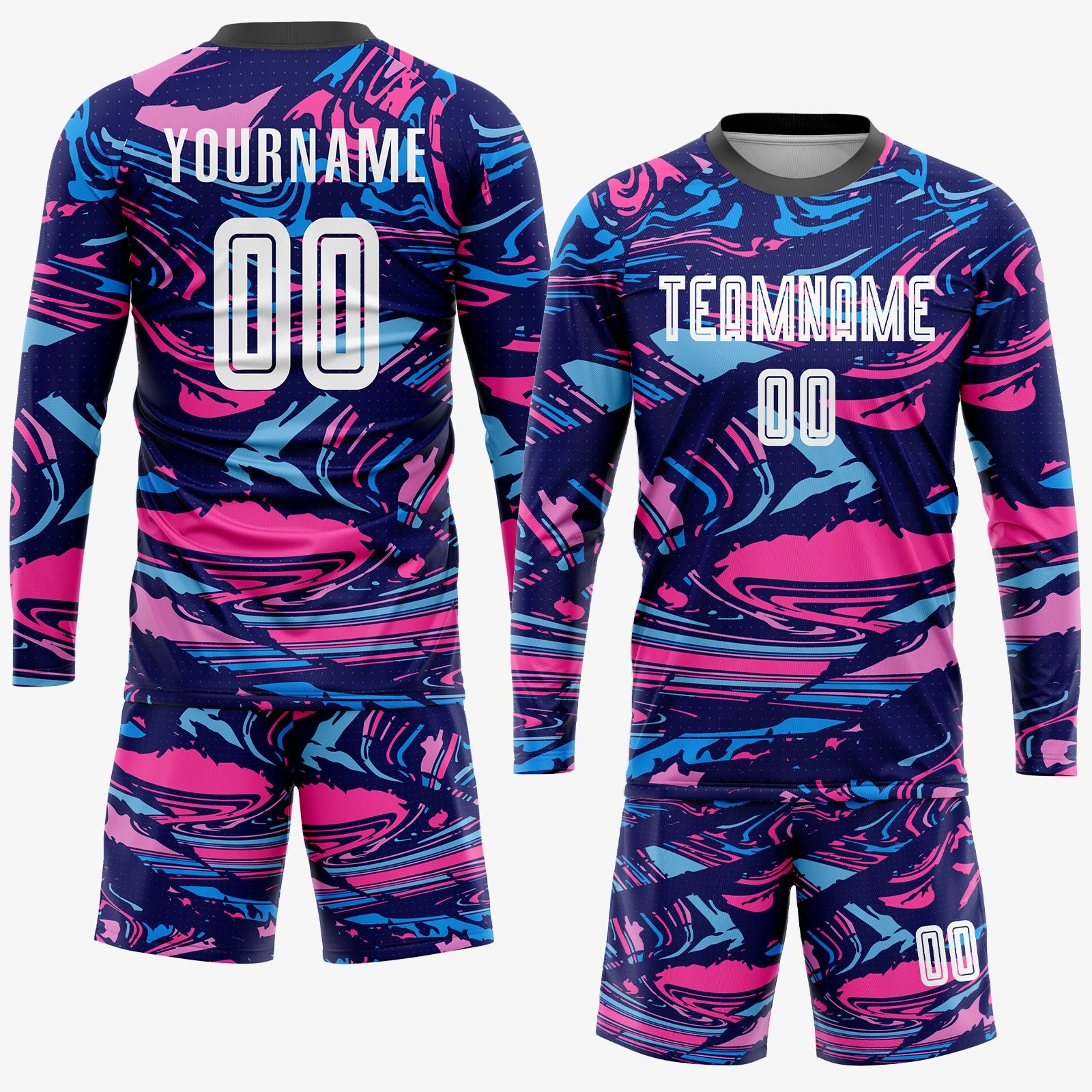 Custom Figure White-Pink Sublimation Soccer Uniform Jersey view 4
