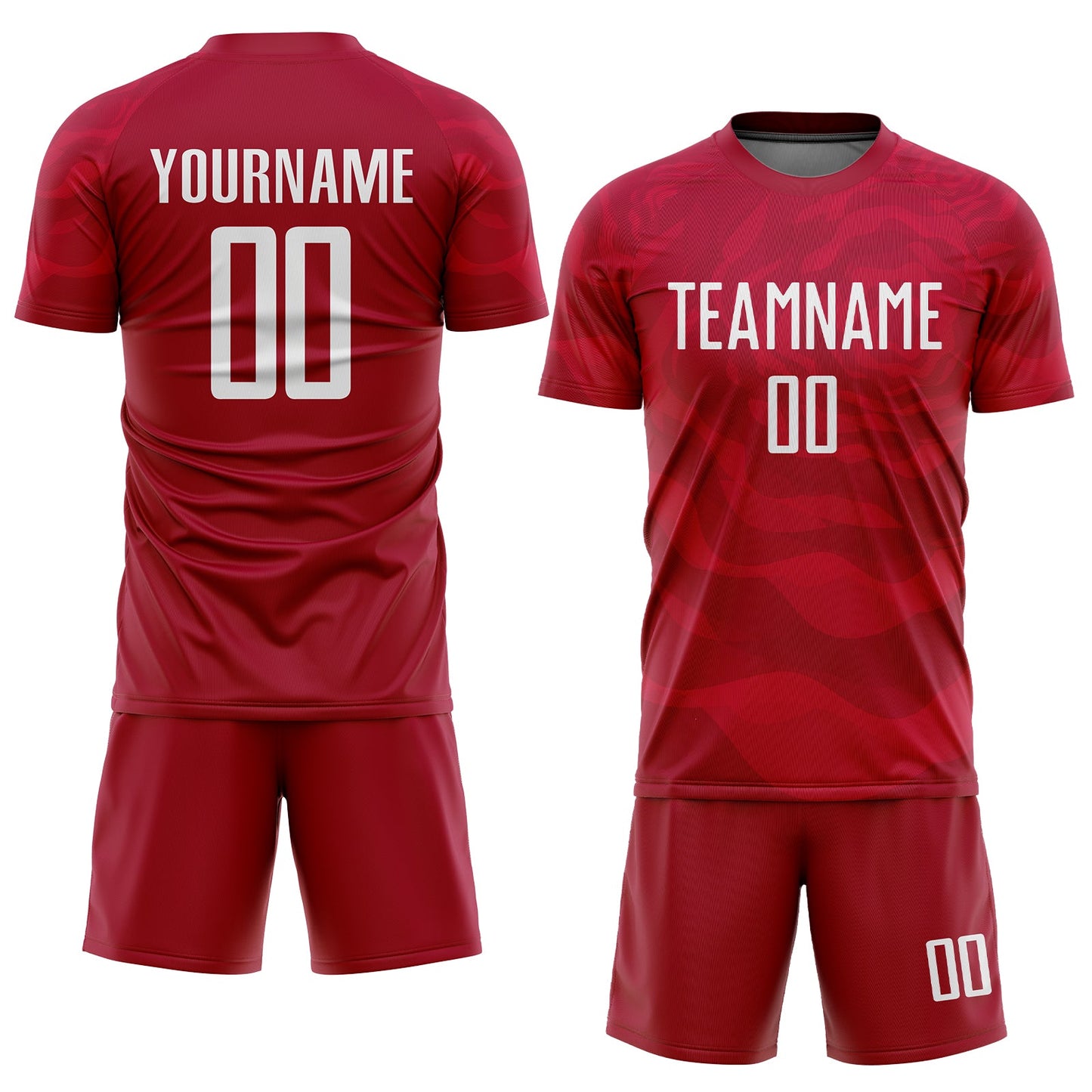 Custom Red White Sublimation Soccer Uniform Jersey view 2