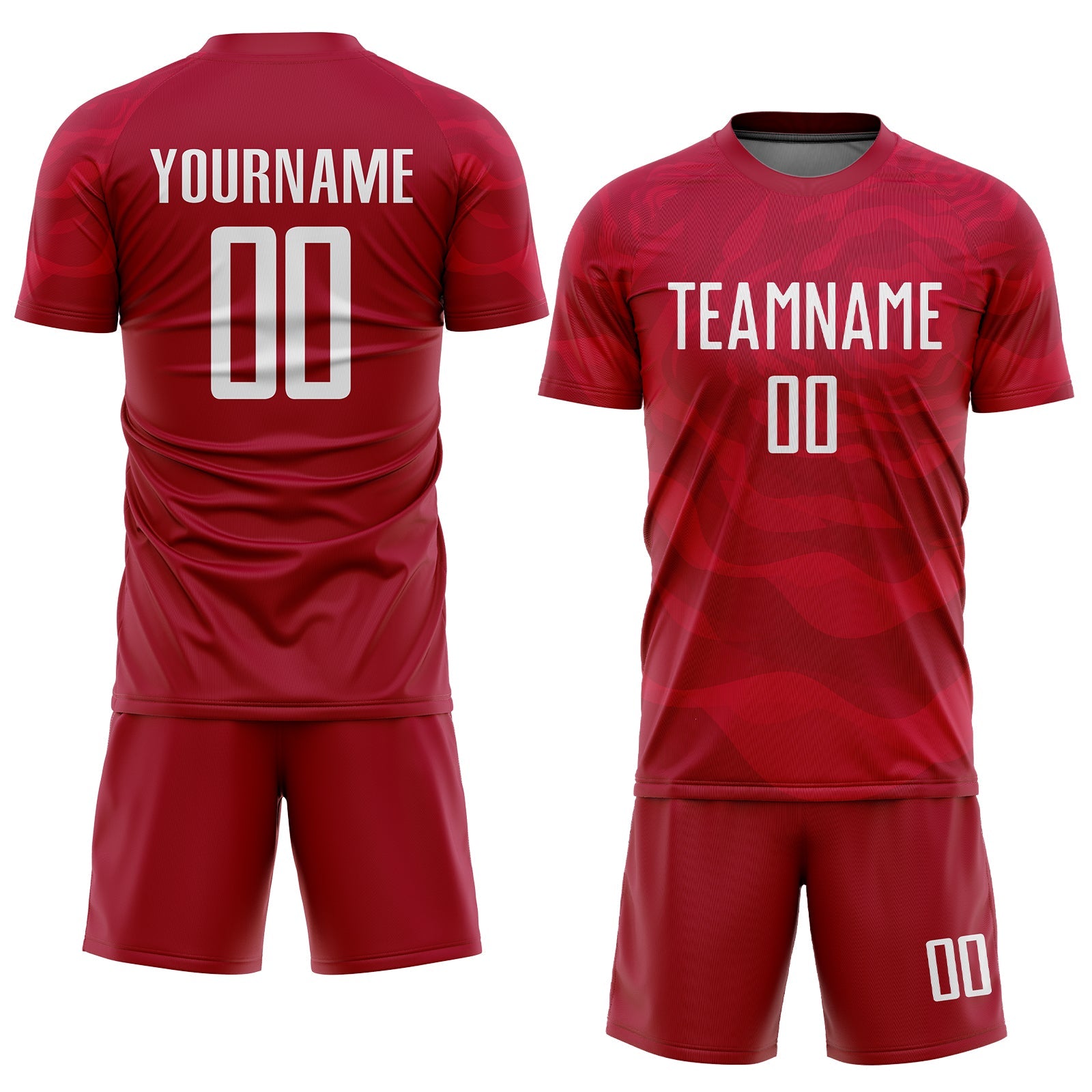 Custom Red White Sublimation Soccer Uniform Jersey view 2