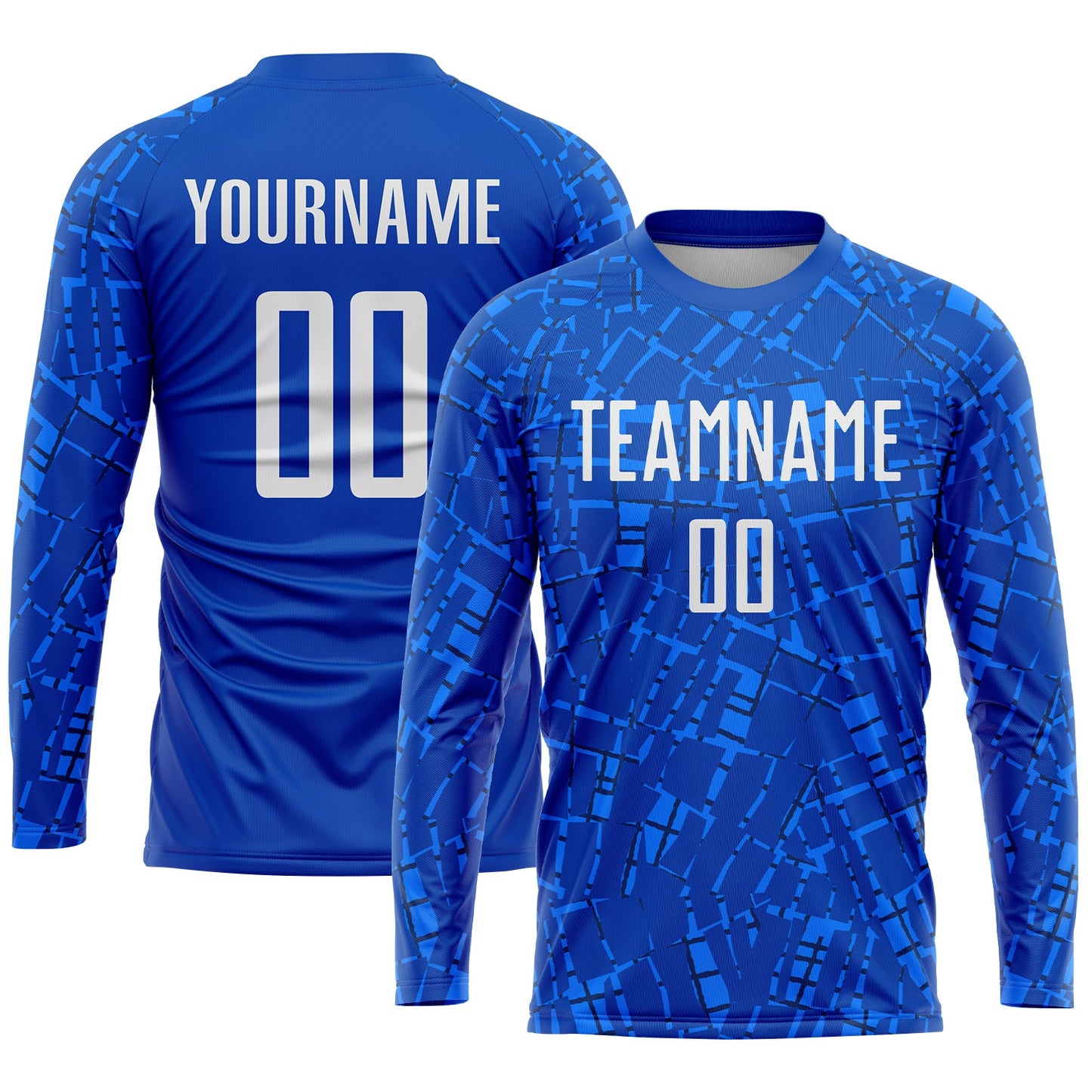 Custom Royal White Sublimation Soccer Uniform Jersey view 3