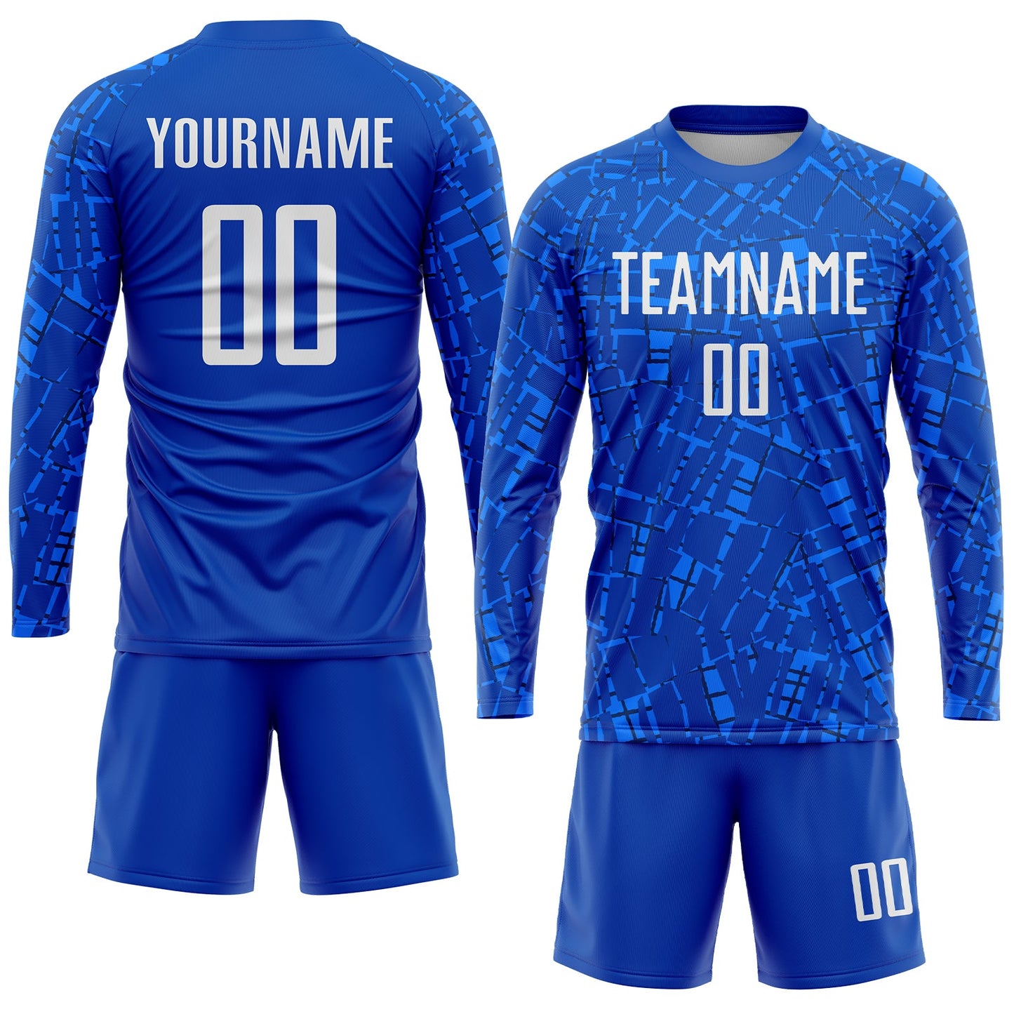 Custom Royal White Sublimation Soccer Uniform Jersey view 4