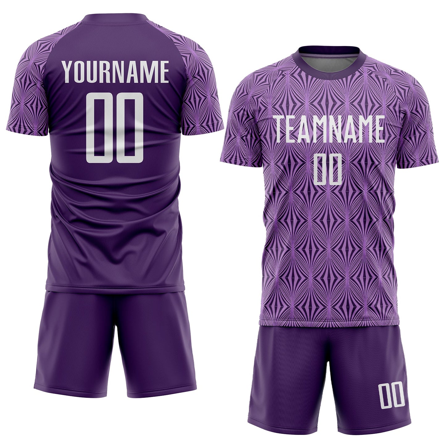 Custom Purple White Sublimation Soccer Uniform Jersey view 2