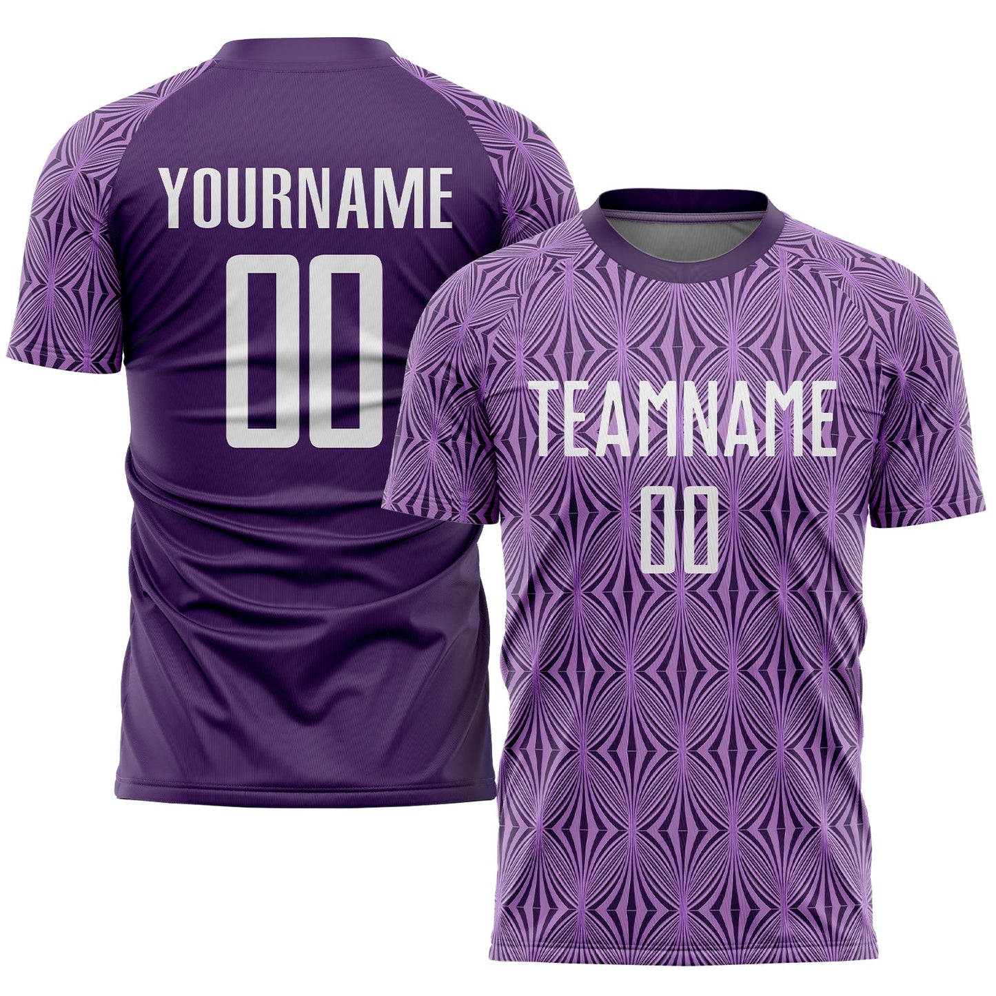 Custom Purple White Sublimation Soccer Uniform Jersey - Main View