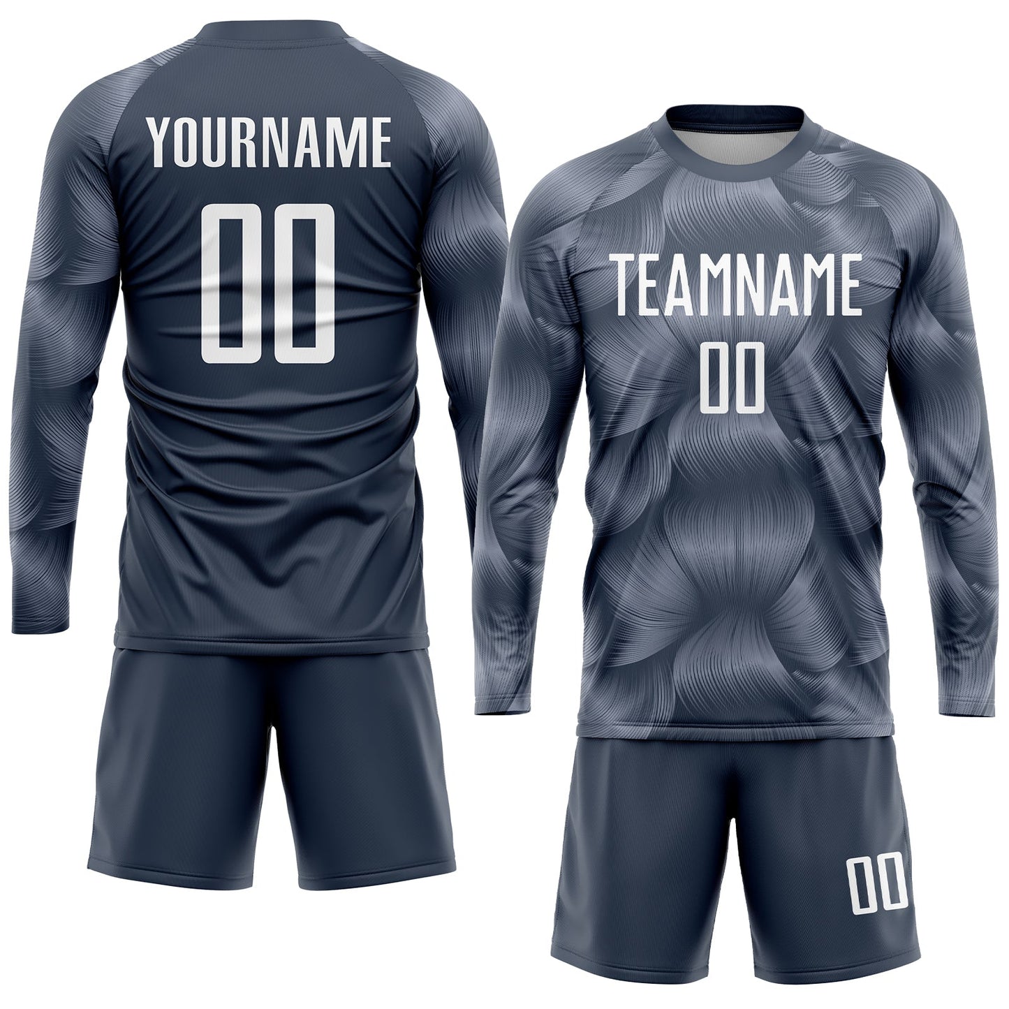Custom Steel Gray White Sublimation Soccer Uniform Jersey view 4