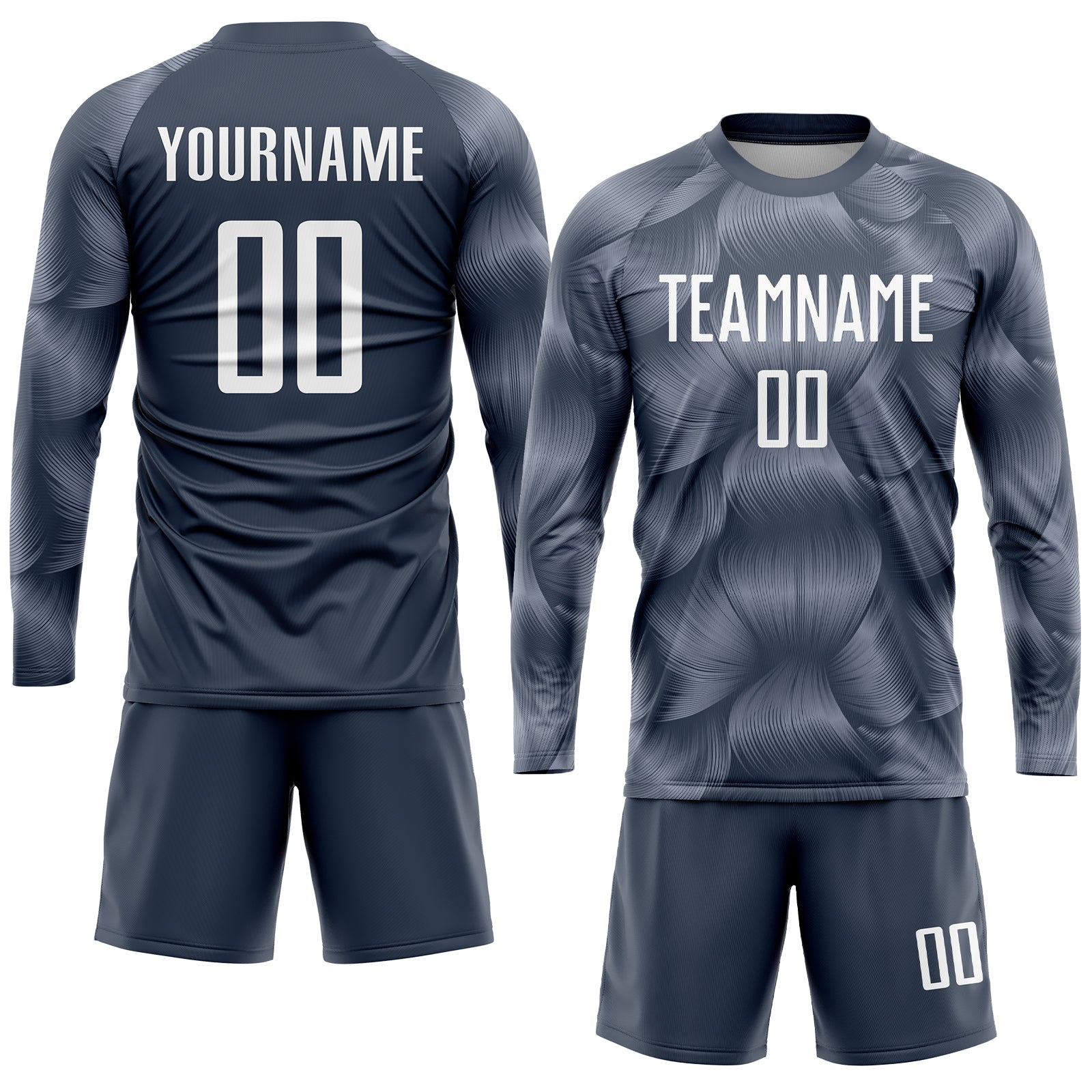 Custom Steel Gray White Sublimation Soccer Uniform Jersey view 4