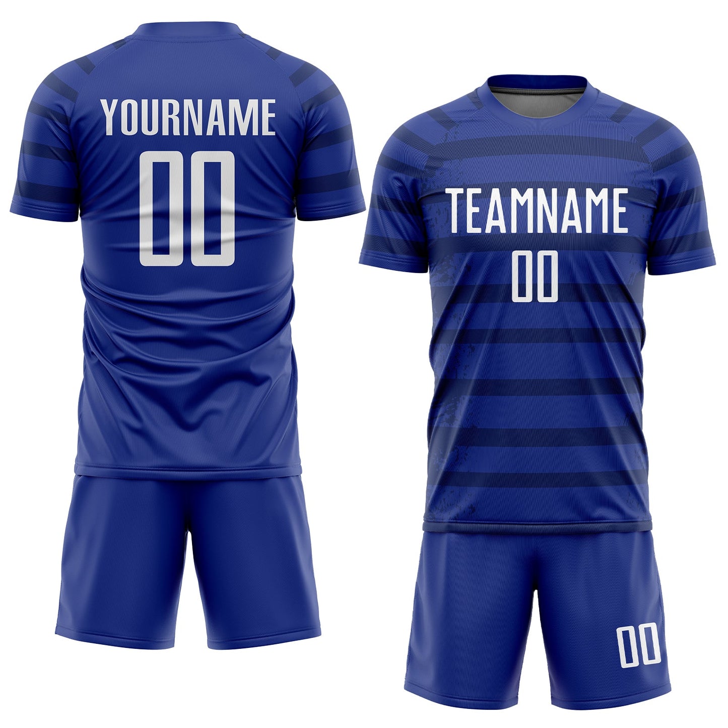 Custom Royal White-Navy Sublimation Soccer Uniform Jersey view 2