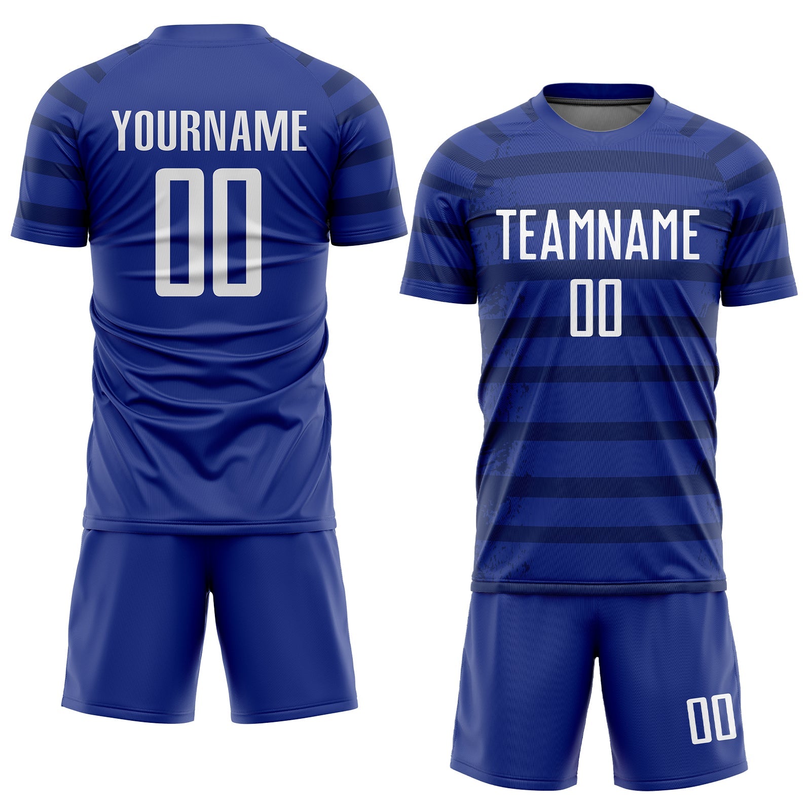 Custom Royal White-Navy Sublimation Soccer Uniform Jersey view 2