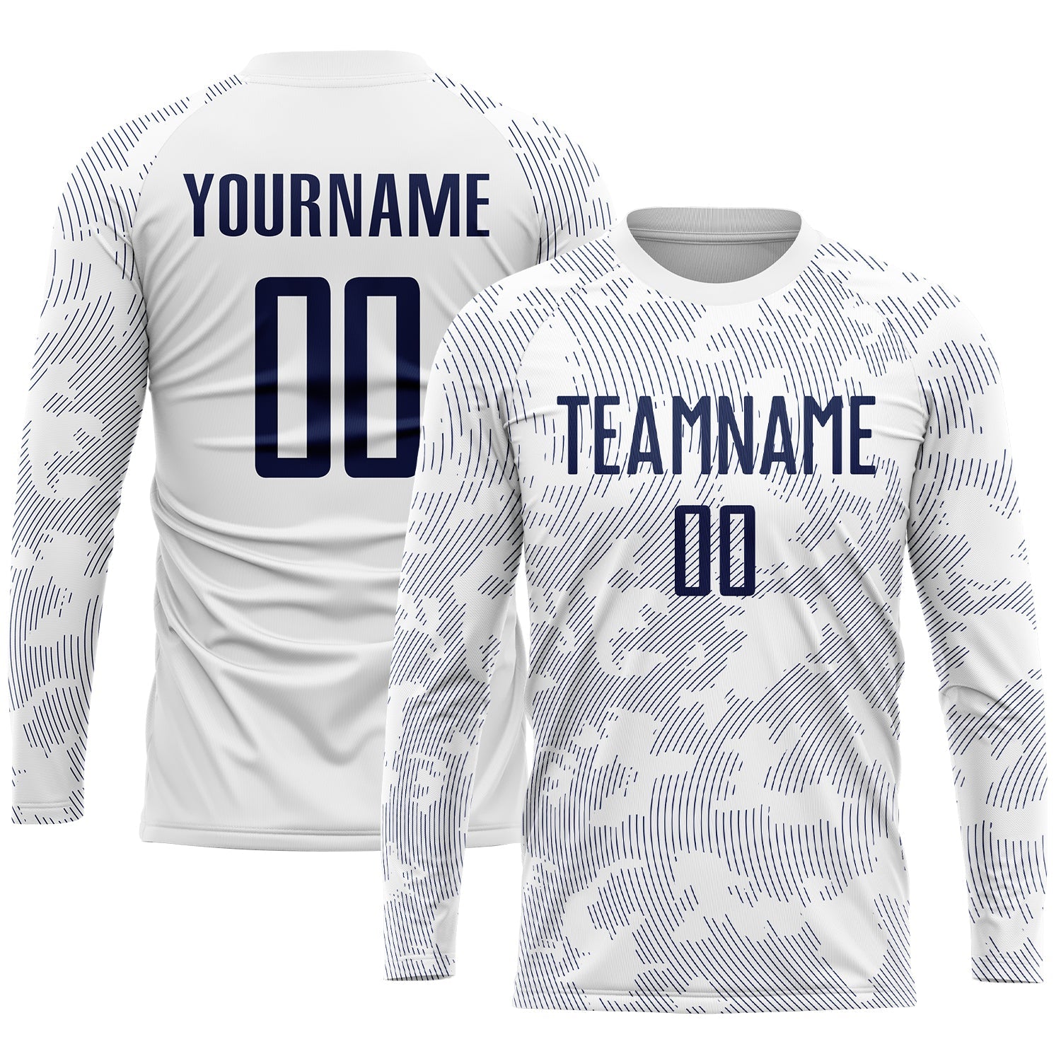 Custom White Navy Sublimation Soccer Uniform Jersey view 3