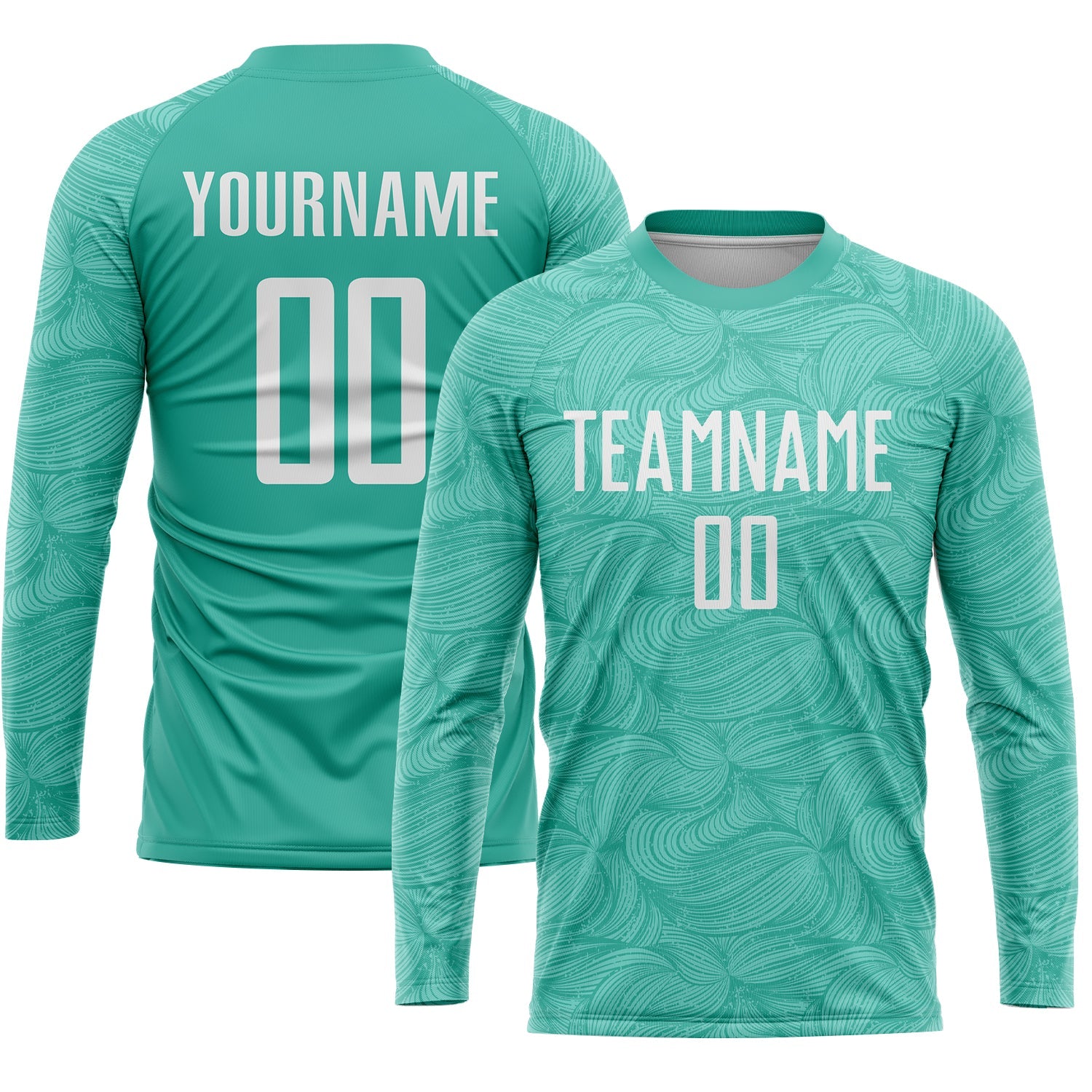 Custom Aqua White Sublimation Soccer Uniform Jersey view 3
