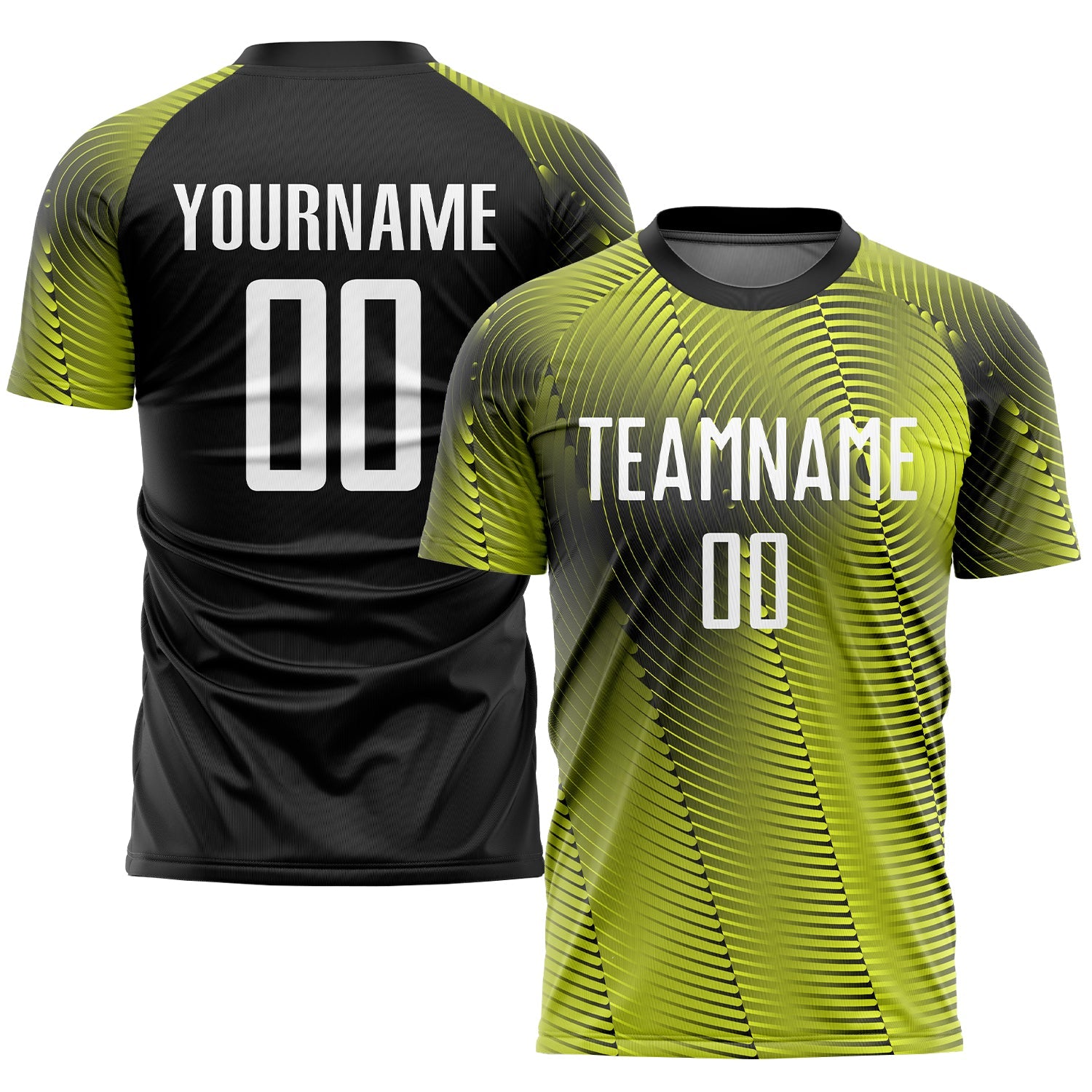 Custom Gold White-Black Sublimation Soccer Uniform Jersey - Main View