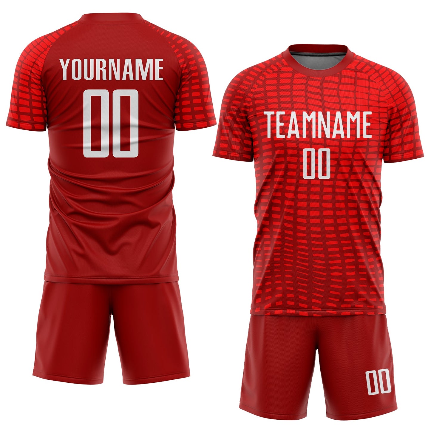 Custom Red White Sublimation Soccer Uniform Jersey view 2