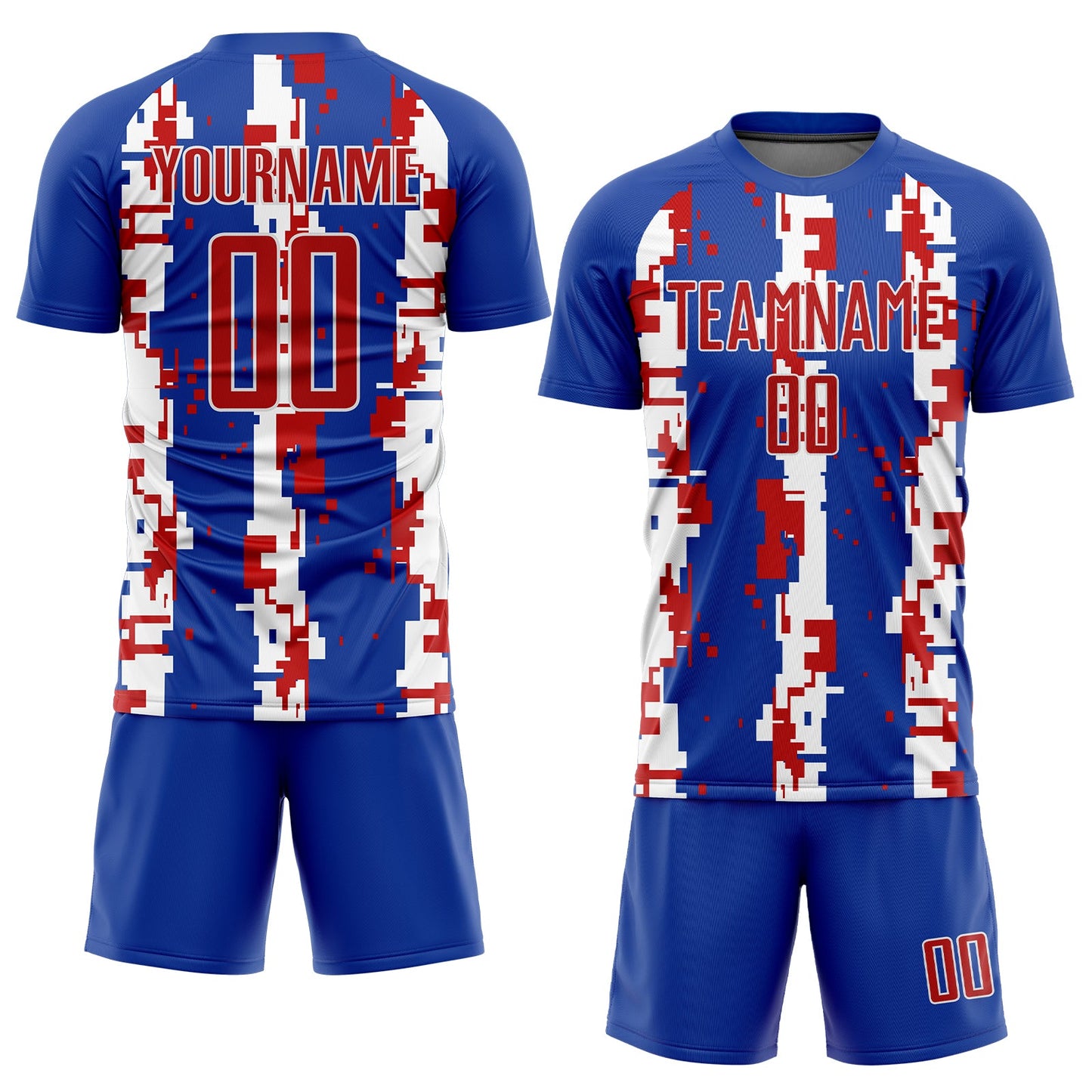 Custom Royal Red-White Sublimation Soccer Uniform Jersey view 2