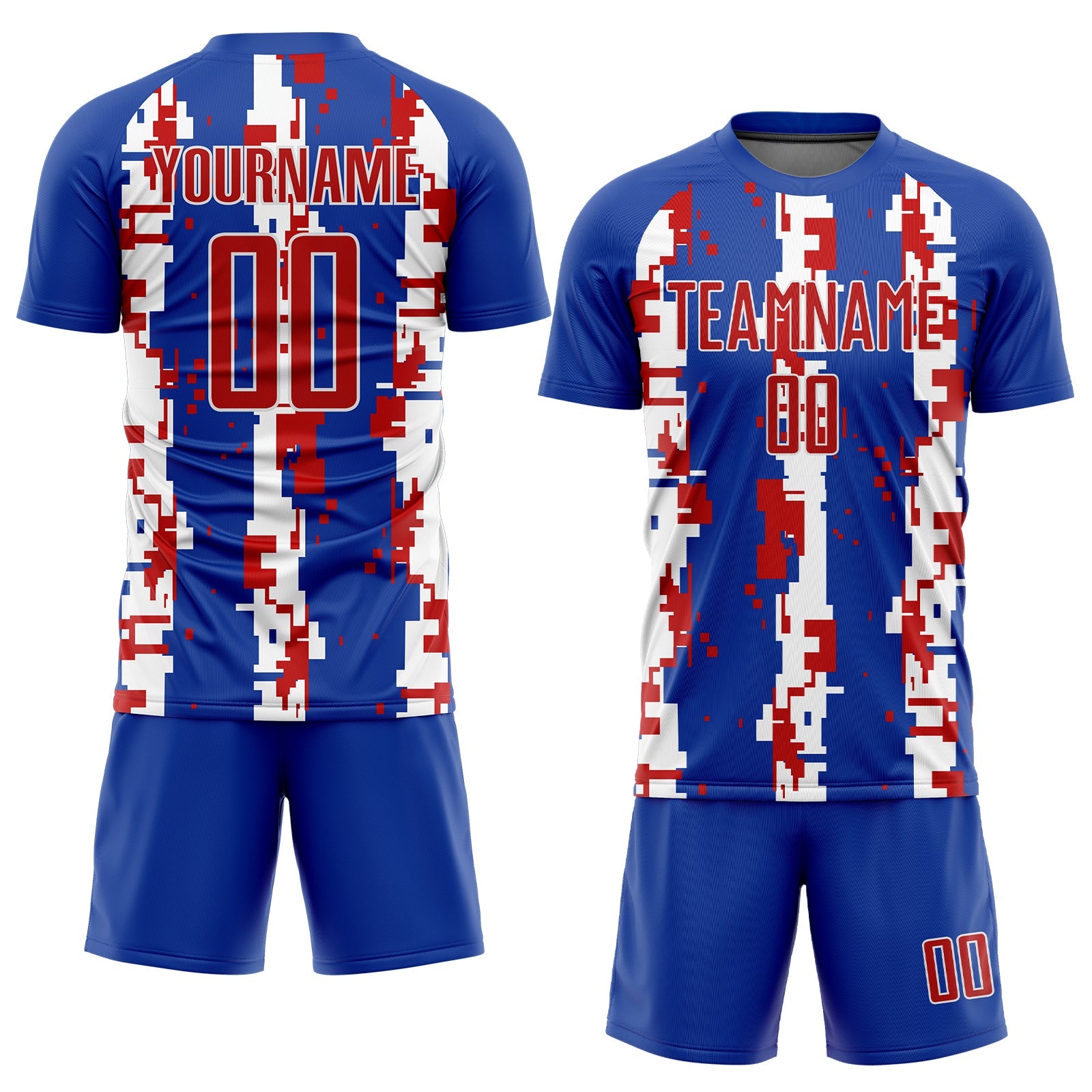 Custom Royal Red-White Sublimation Soccer Uniform Jersey view 2