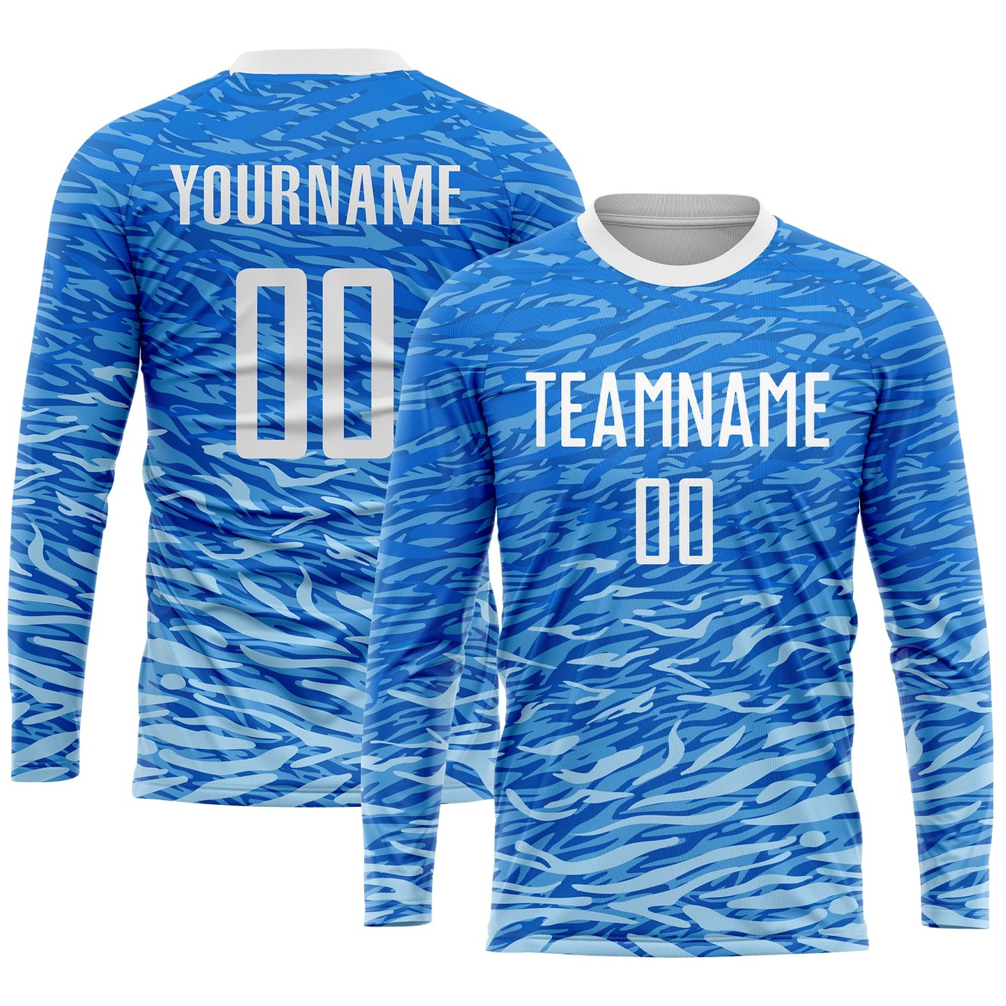 Custom Royal White Sublimation Soccer Uniform Jersey view 3