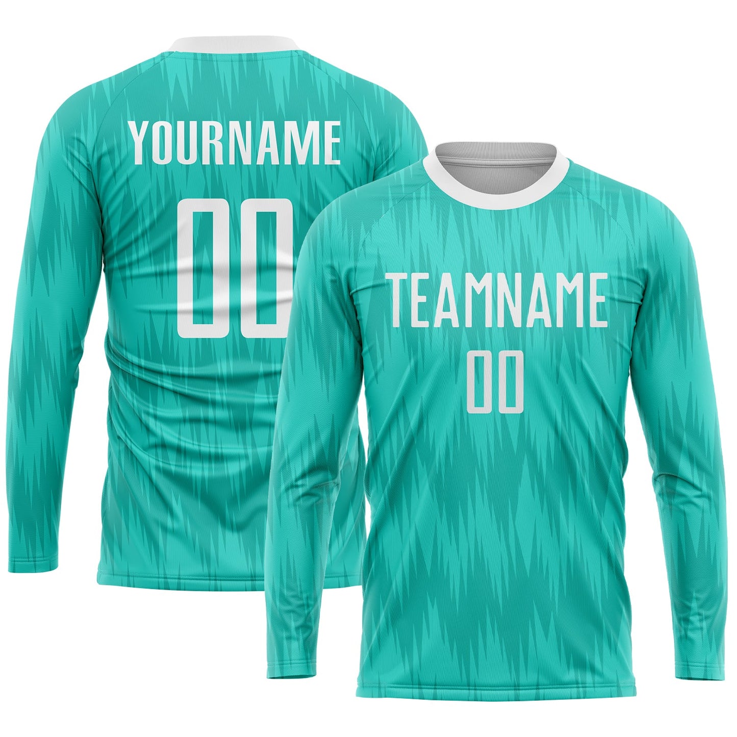 Custom Aqua White Sublimation Soccer Uniform Jersey view 3