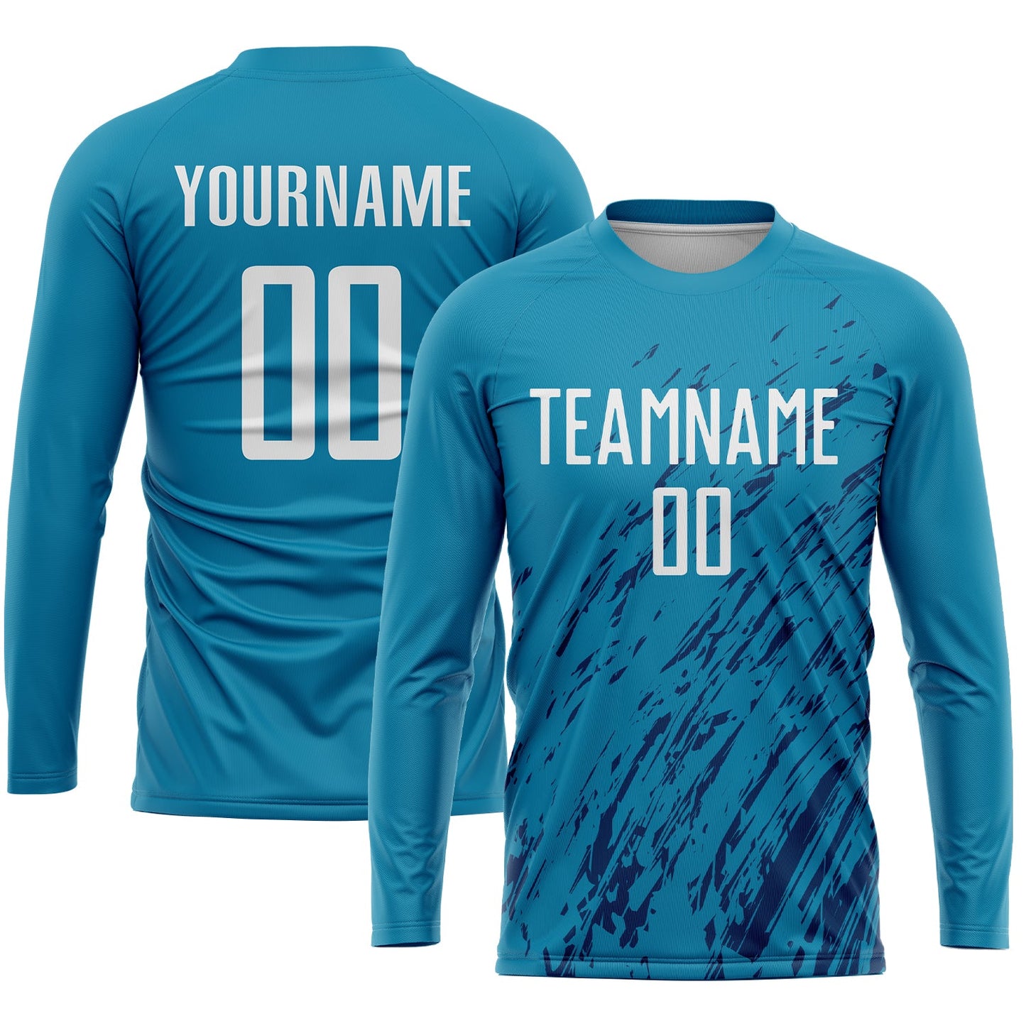 Custom Panther Blue White-Black Sublimation Soccer Uniform Jersey view 3