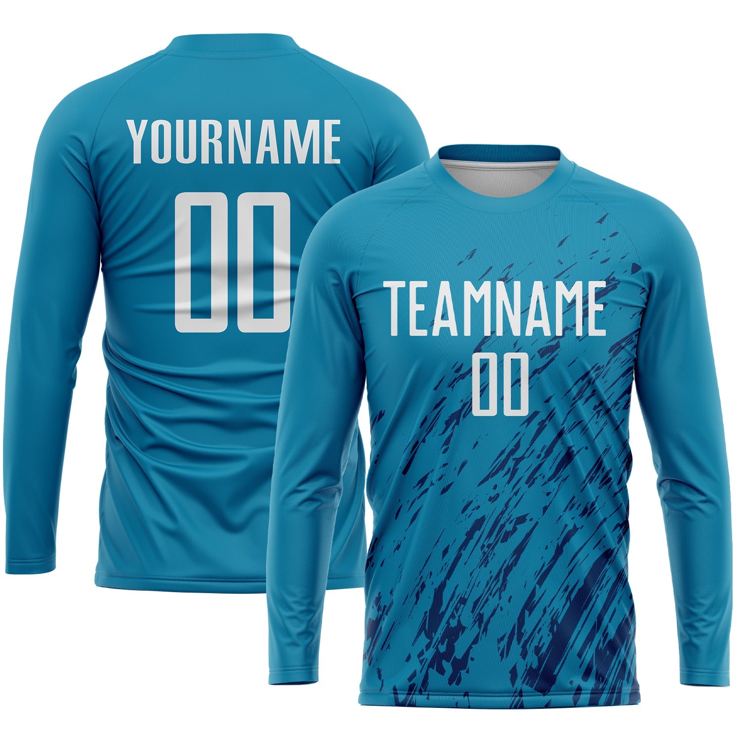 Custom Panther Blue White-Black Sublimation Soccer Uniform Jersey view 3