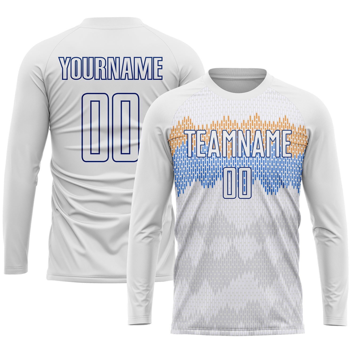 Custom White Royal Sublimation Soccer Uniform Jersey view 3