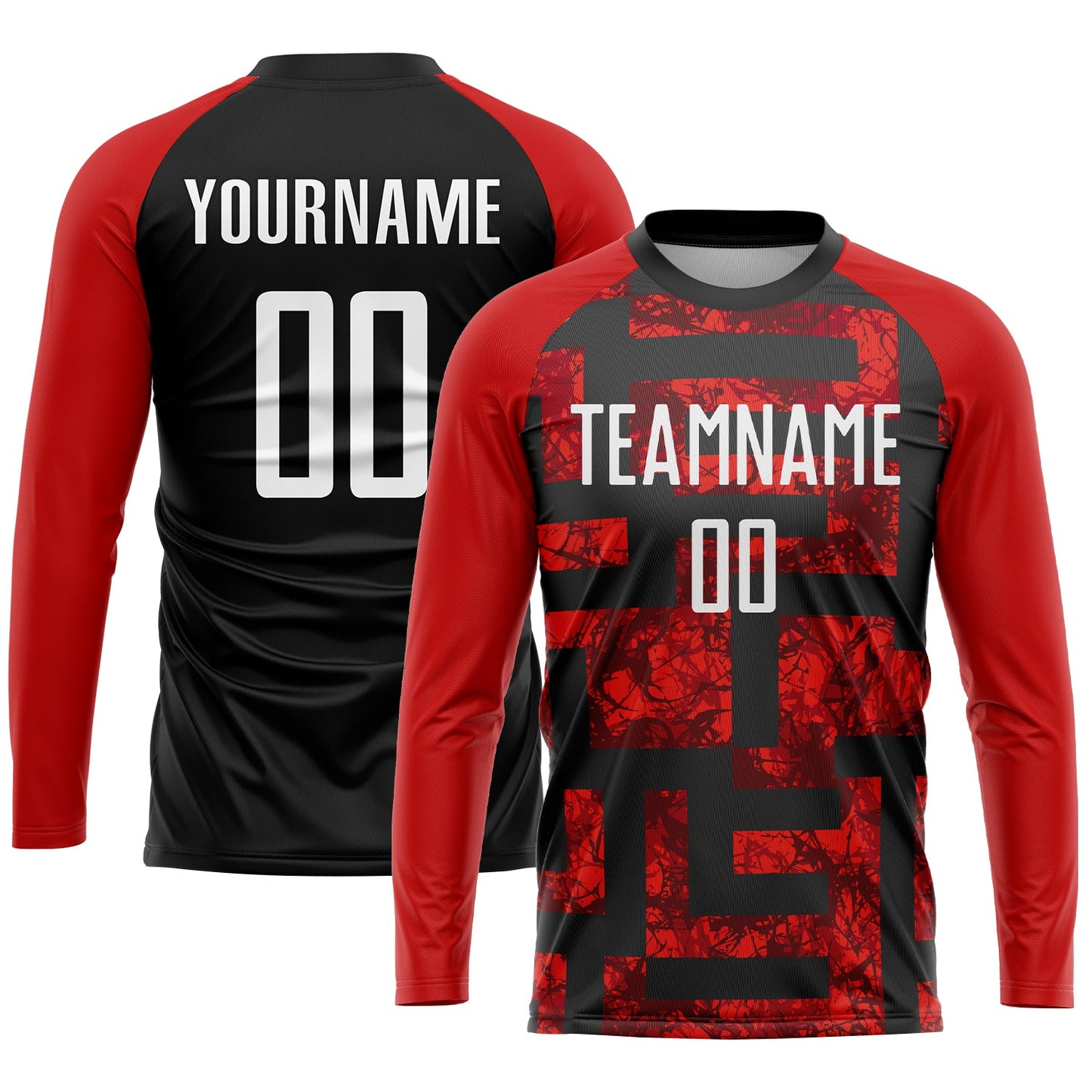 Custom Red White-Black Sublimation Soccer Uniform Jersey view 3