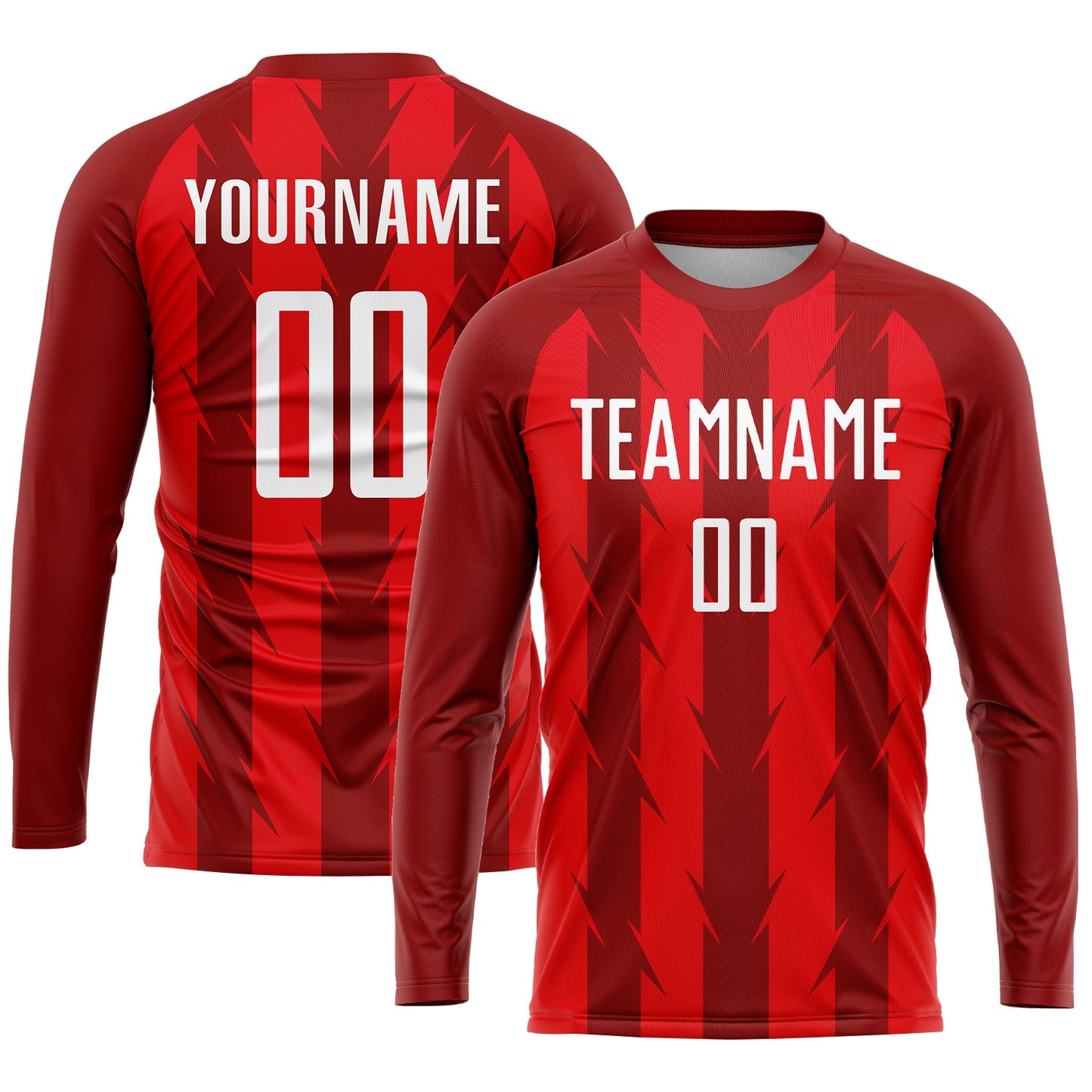 Custom Red White Sublimation Soccer Uniform Jersey view 3