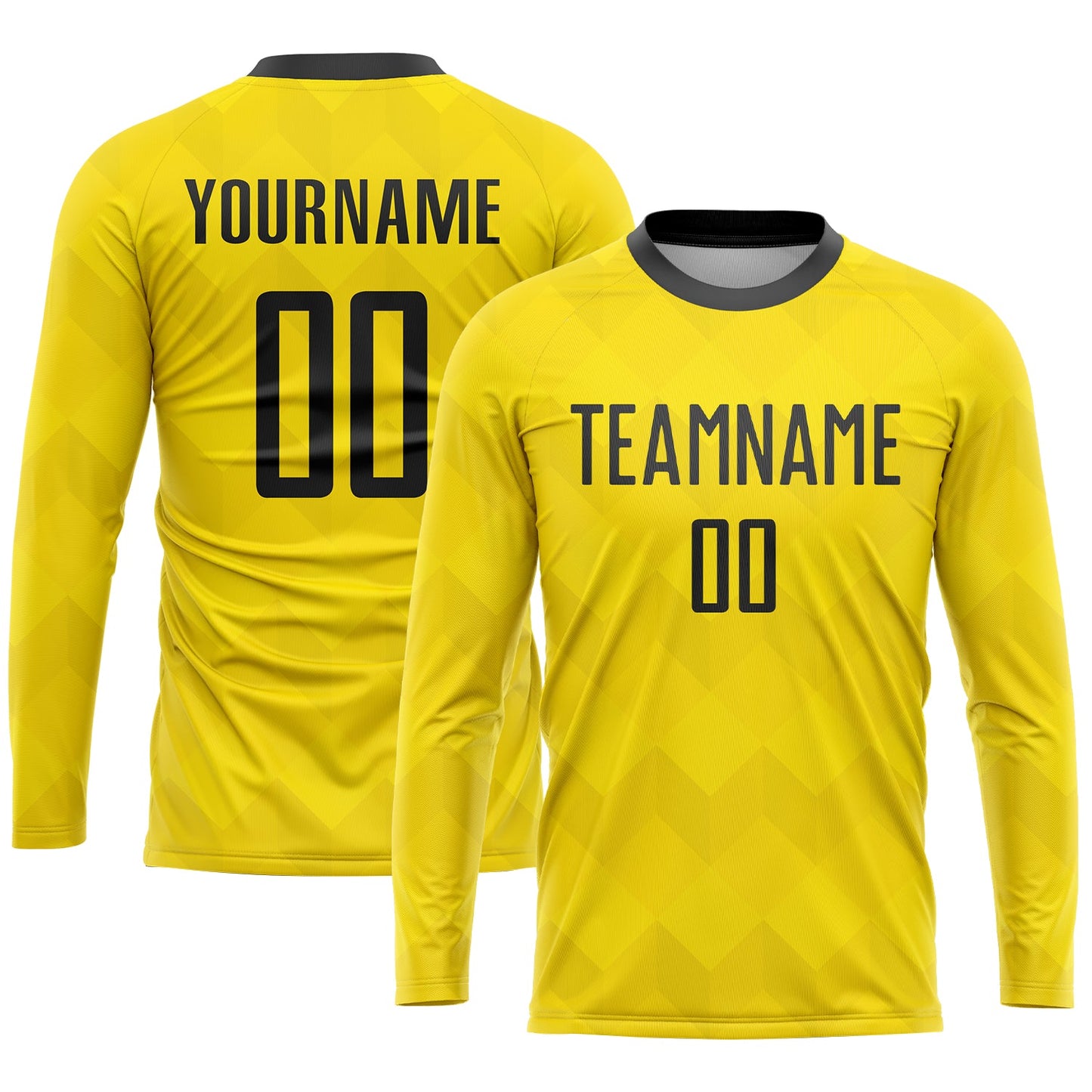 Custom Gold Black Sublimation Soccer Uniform Jersey view 3
