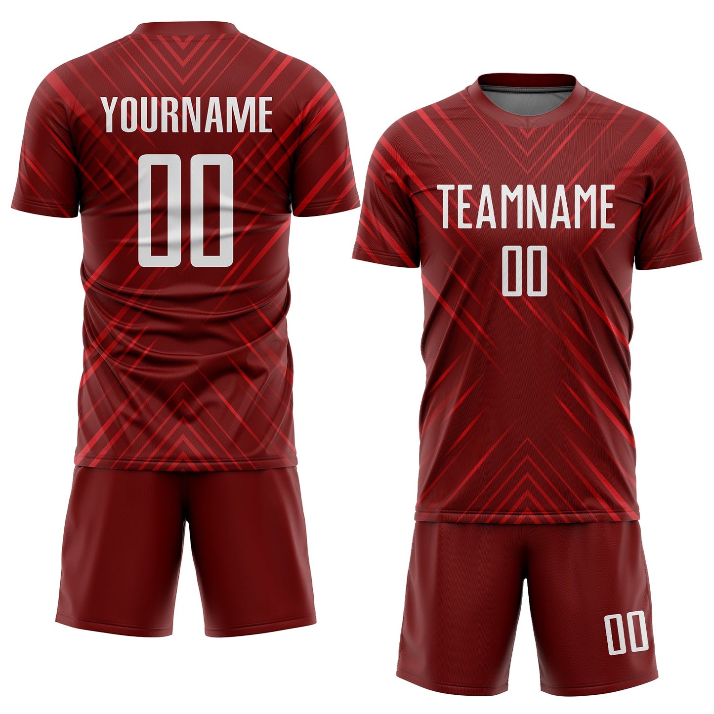 Custom Red White Sublimation Soccer Uniform Jersey view 2