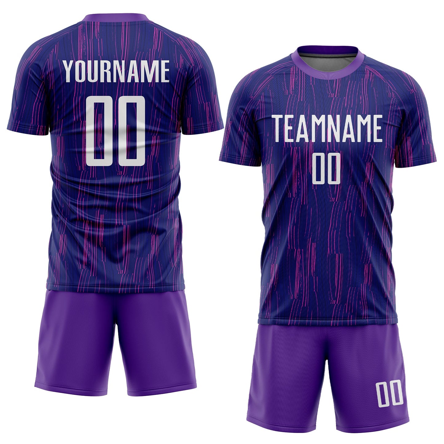 Custom Purple White Sublimation Soccer Uniform Jersey view 2
