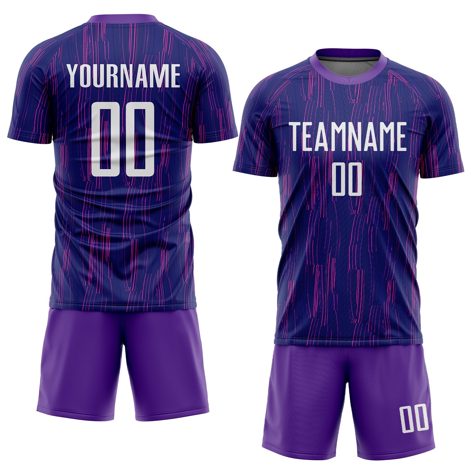 Custom Purple White Sublimation Soccer Uniform Jersey view 2