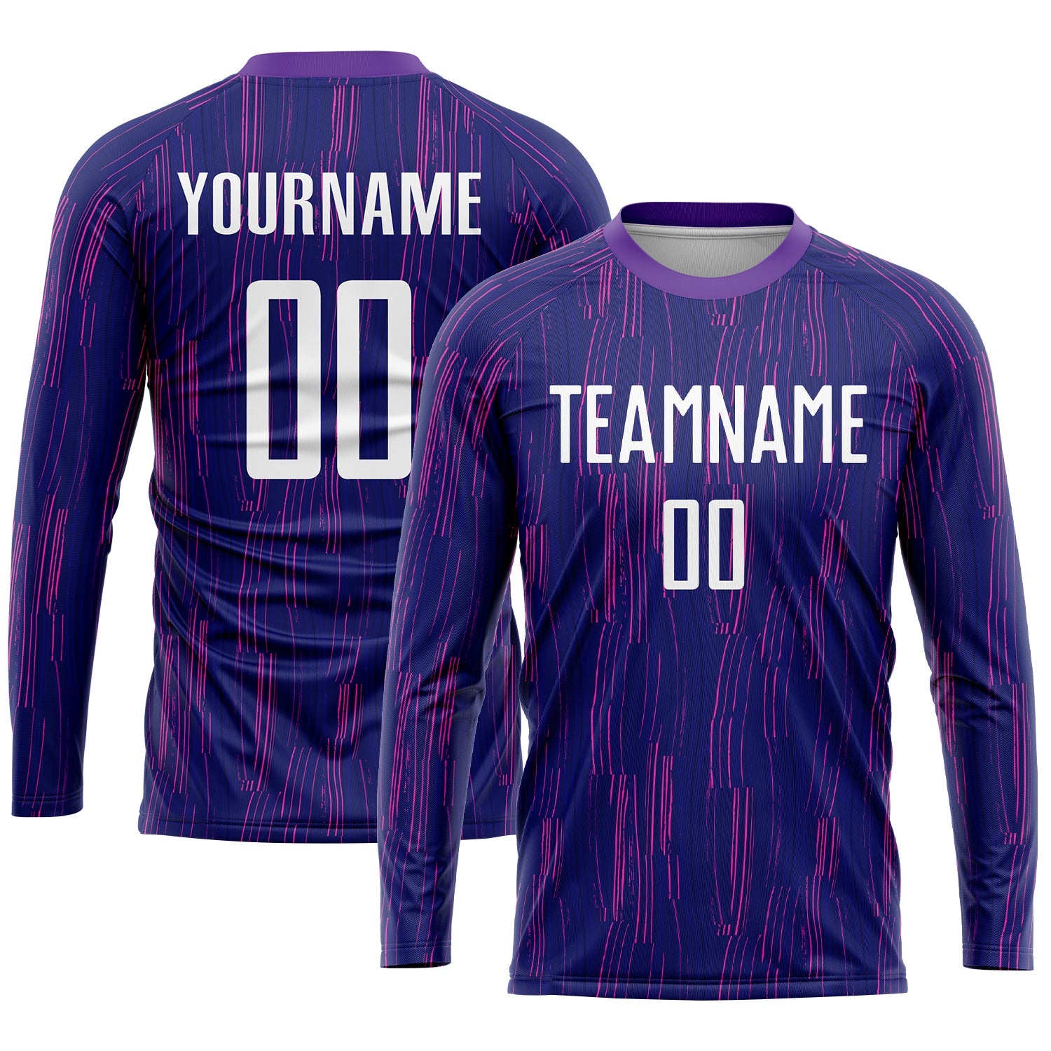 Custom Purple White Sublimation Soccer Uniform Jersey view 3