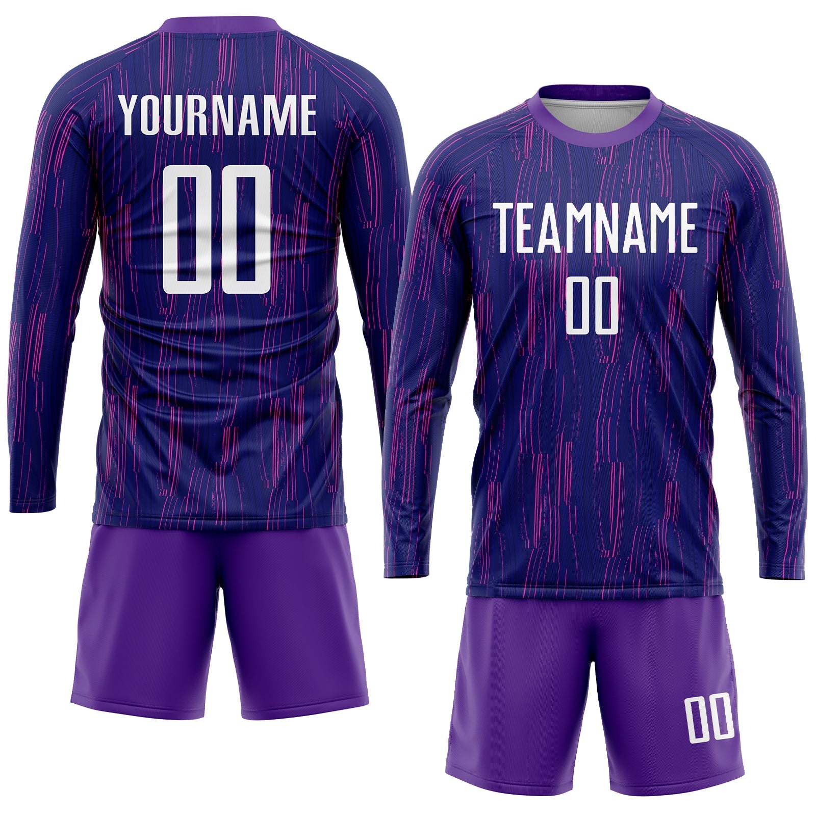 Custom Purple White Sublimation Soccer Uniform Jersey view 4