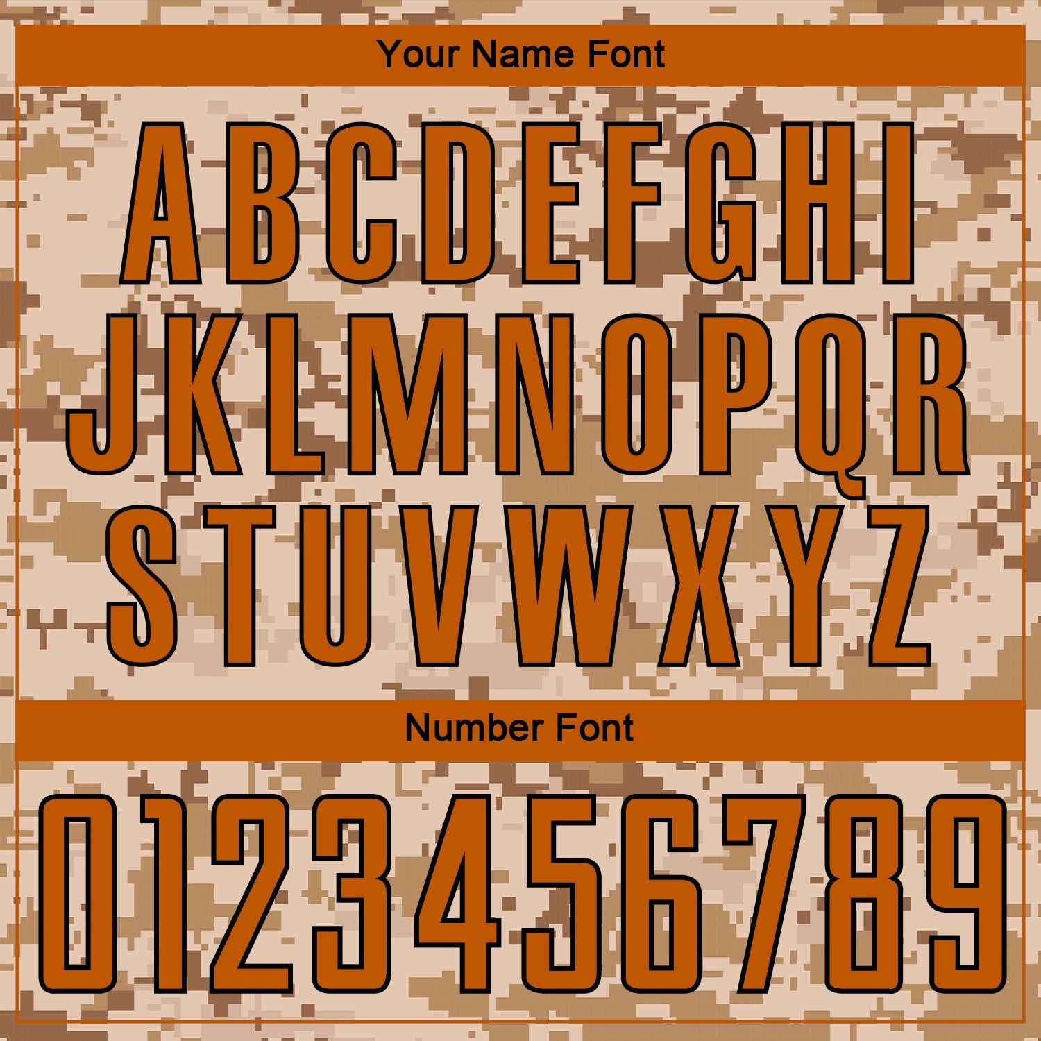 Custom Camo Texas Orange-Brown Sublimation Salute To Service Soccer Uniform Jersey view 5