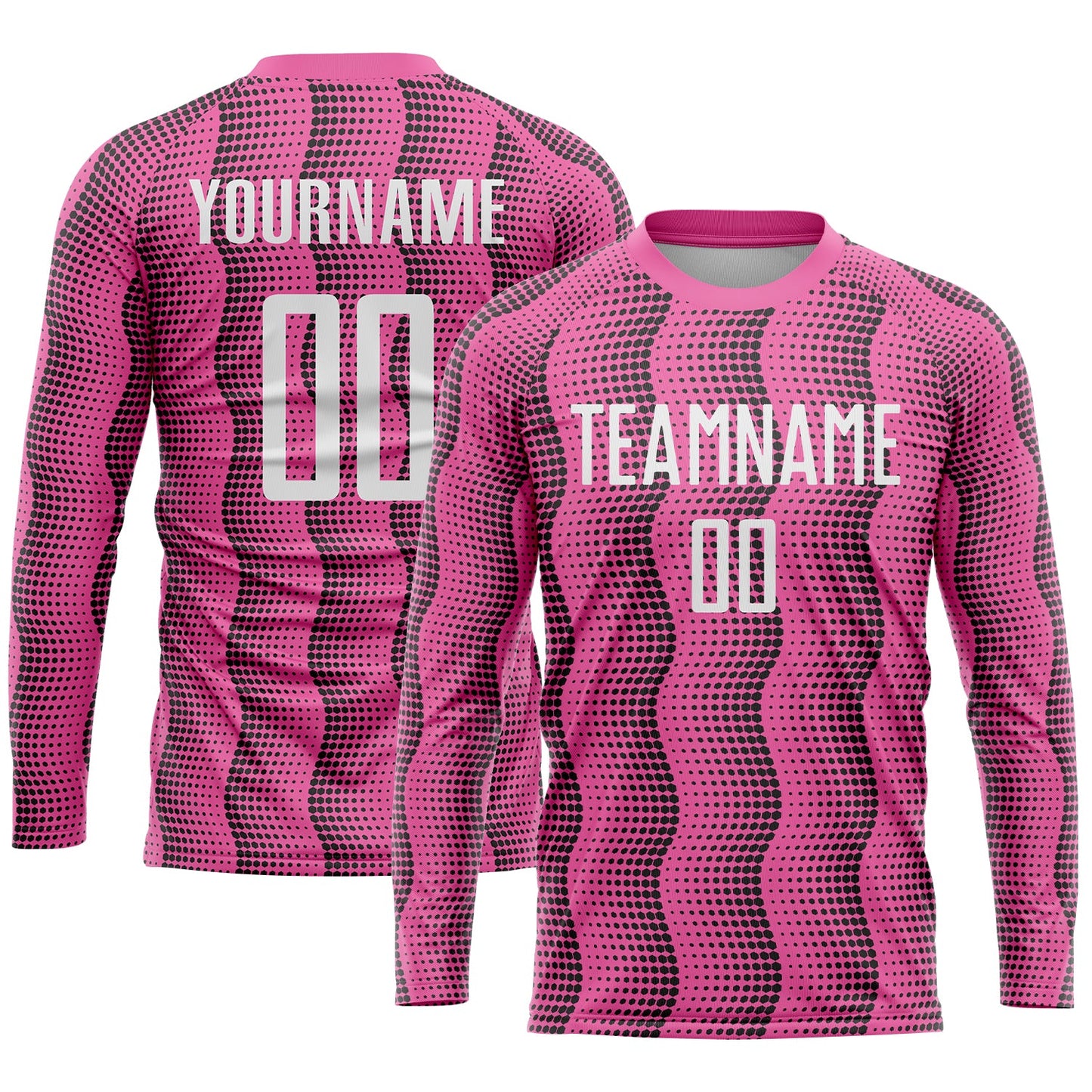 Custom Pink White Sublimation Soccer Uniform Jersey view 3