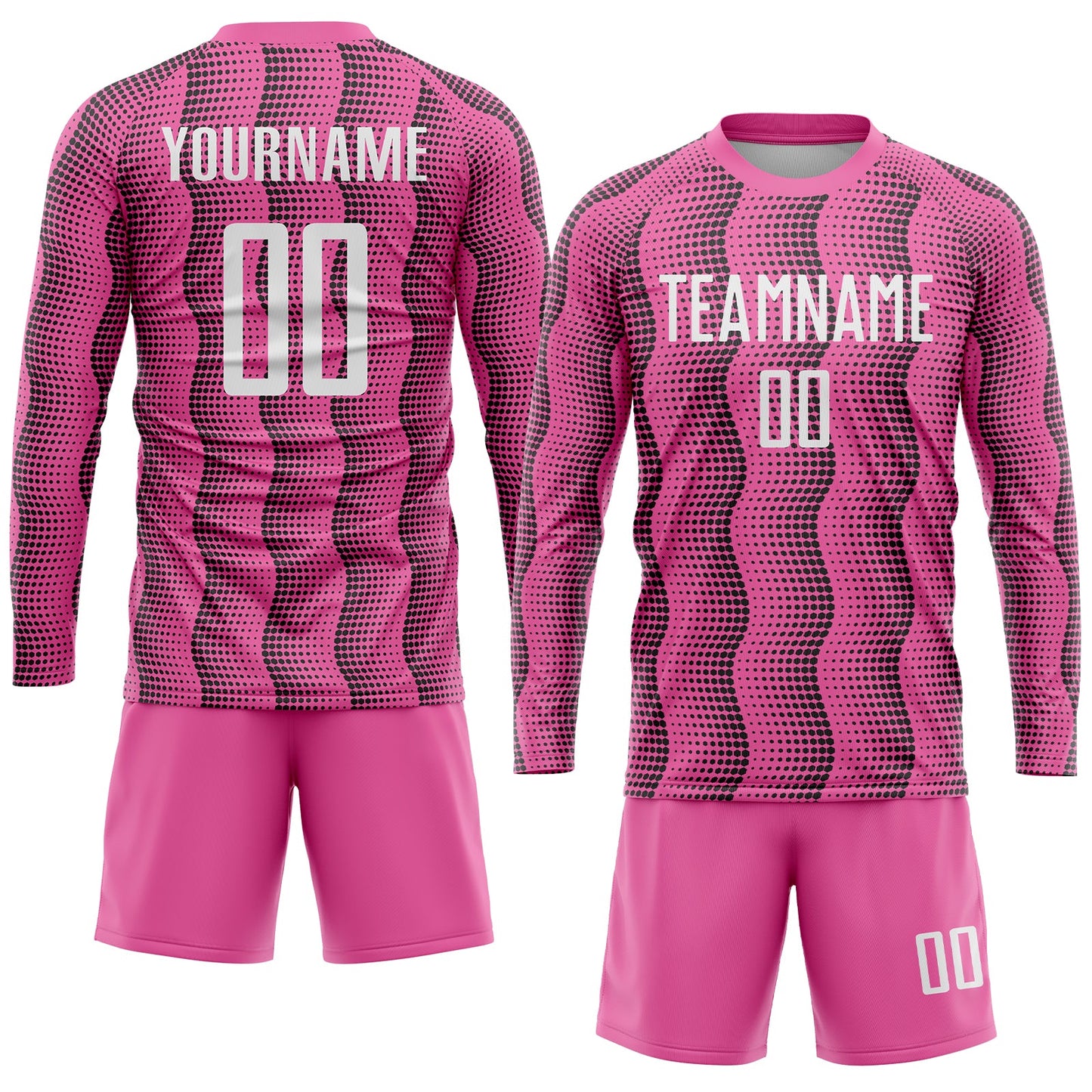 Custom Pink White Sublimation Soccer Uniform Jersey view 4