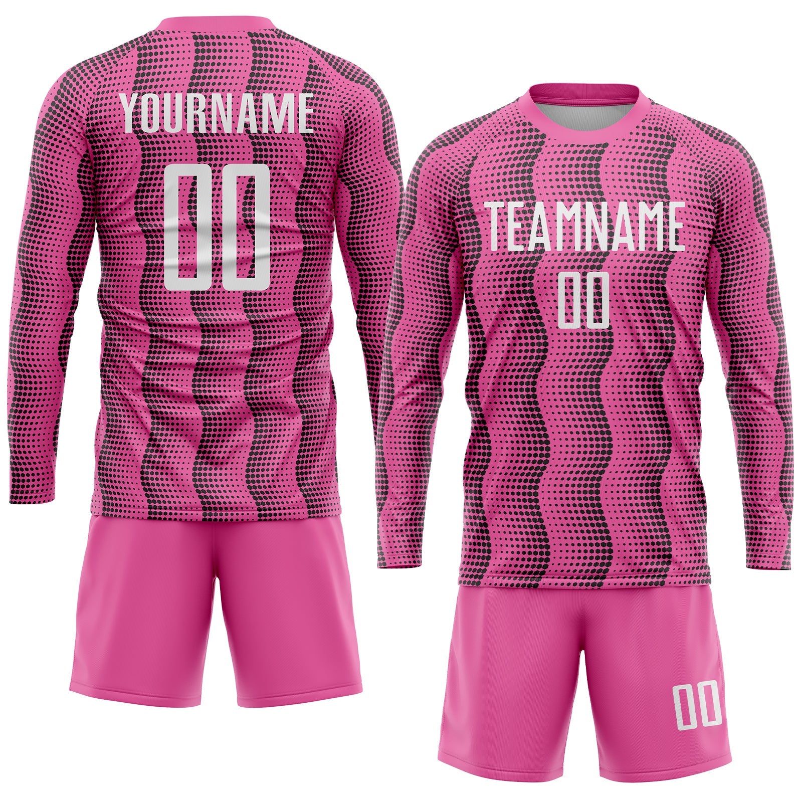 Custom Pink White Sublimation Soccer Uniform Jersey view 4