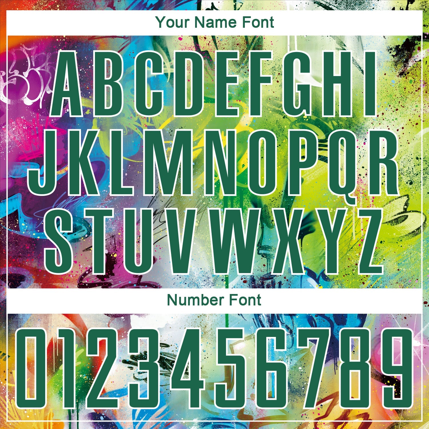 Custom Graffiti Pattern Kelly Green-White Sublimation Soccer Uniform Jersey view 5