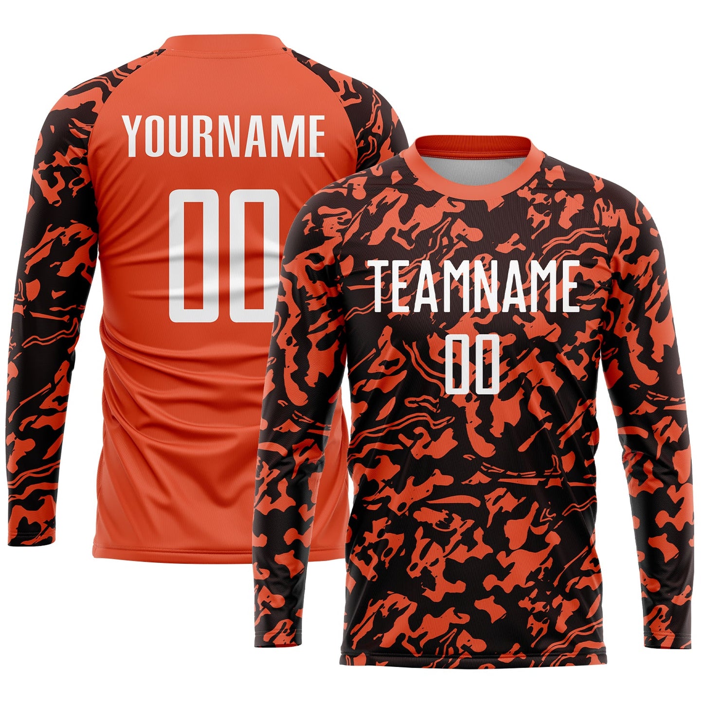 Custom Orange White-Black Sublimation Soccer Uniform Jersey view 3