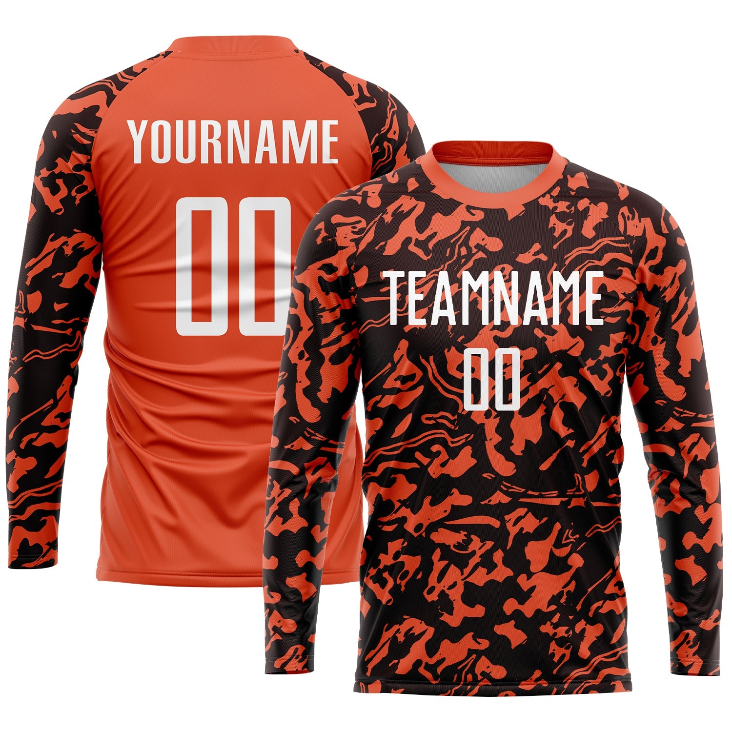 Custom Orange White-Black Sublimation Soccer Uniform Jersey view 3