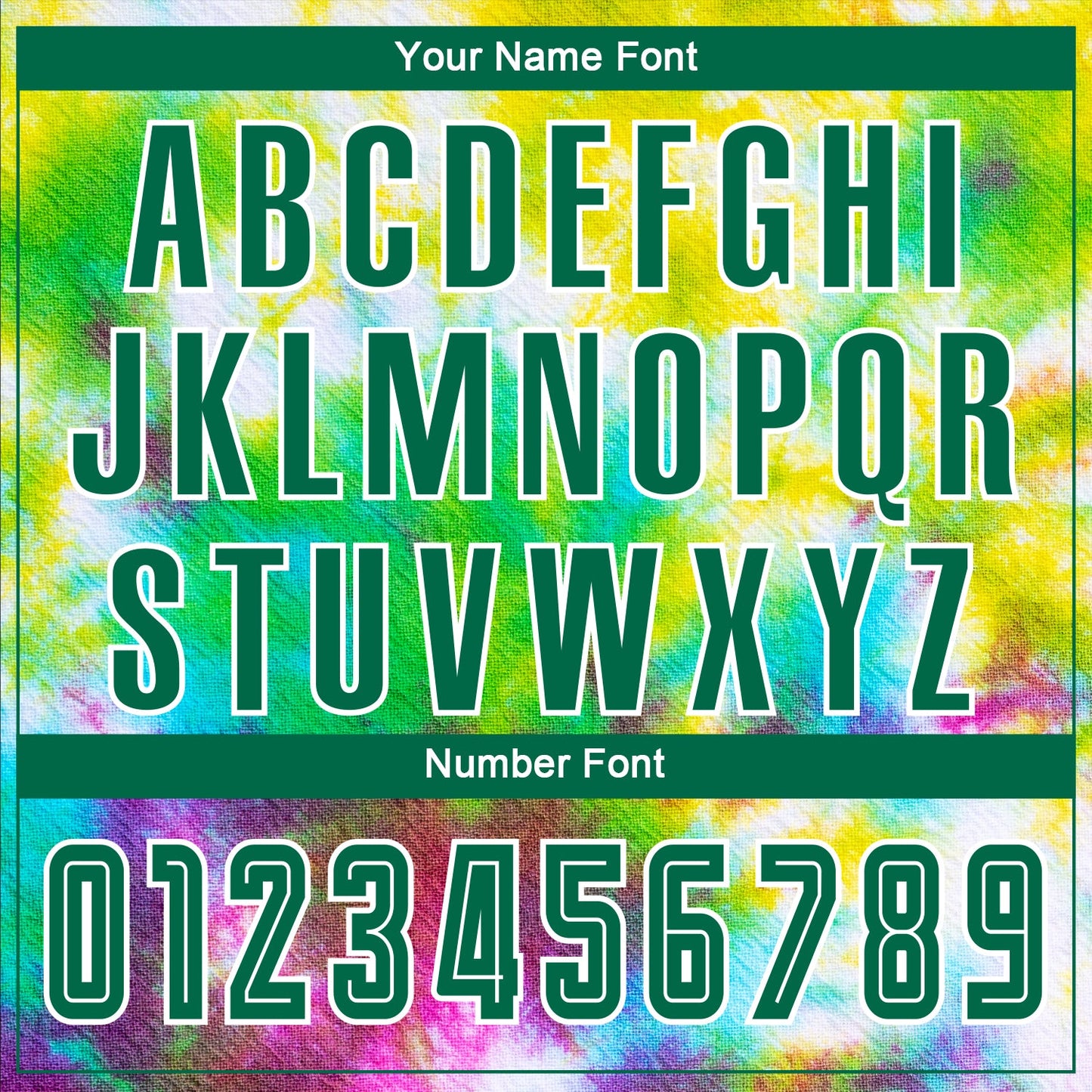 Custom Tie Dye Kelly Green-White Sublimation Soccer Uniform Jersey view 5