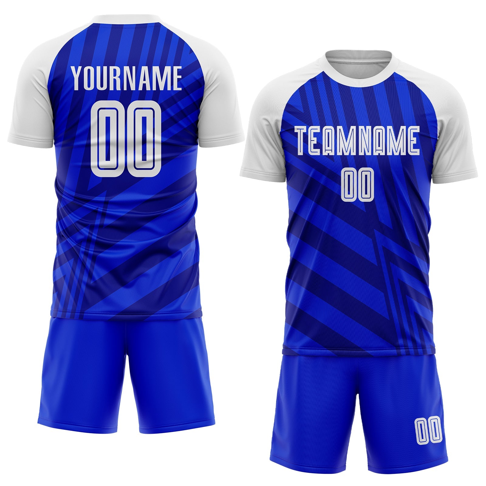 Custom Royal White-Navy Sublimation Soccer Uniform Jersey view 2