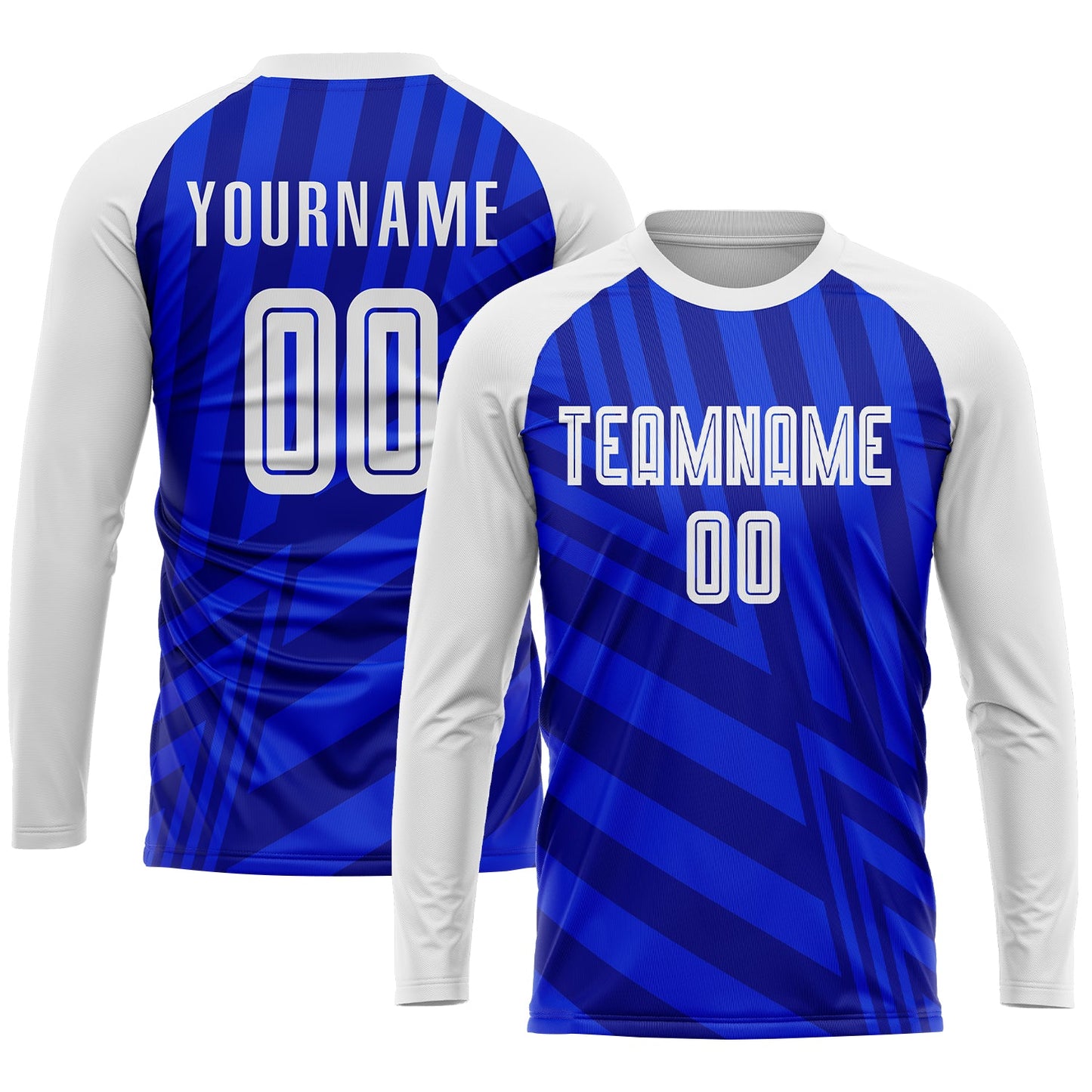 Custom Royal White-Navy Sublimation Soccer Uniform Jersey view 3