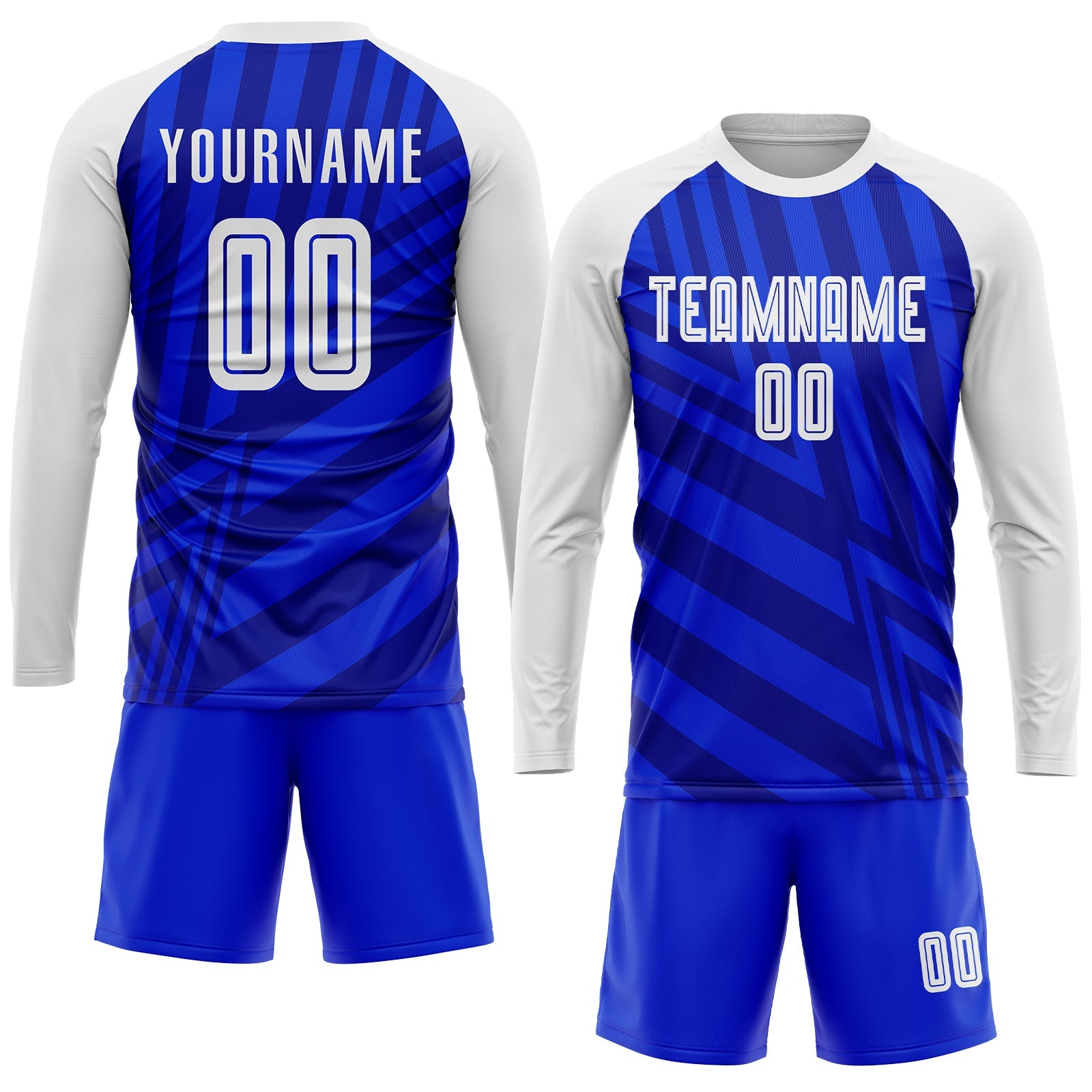 Custom Royal White-Navy Sublimation Soccer Uniform Jersey view 4
